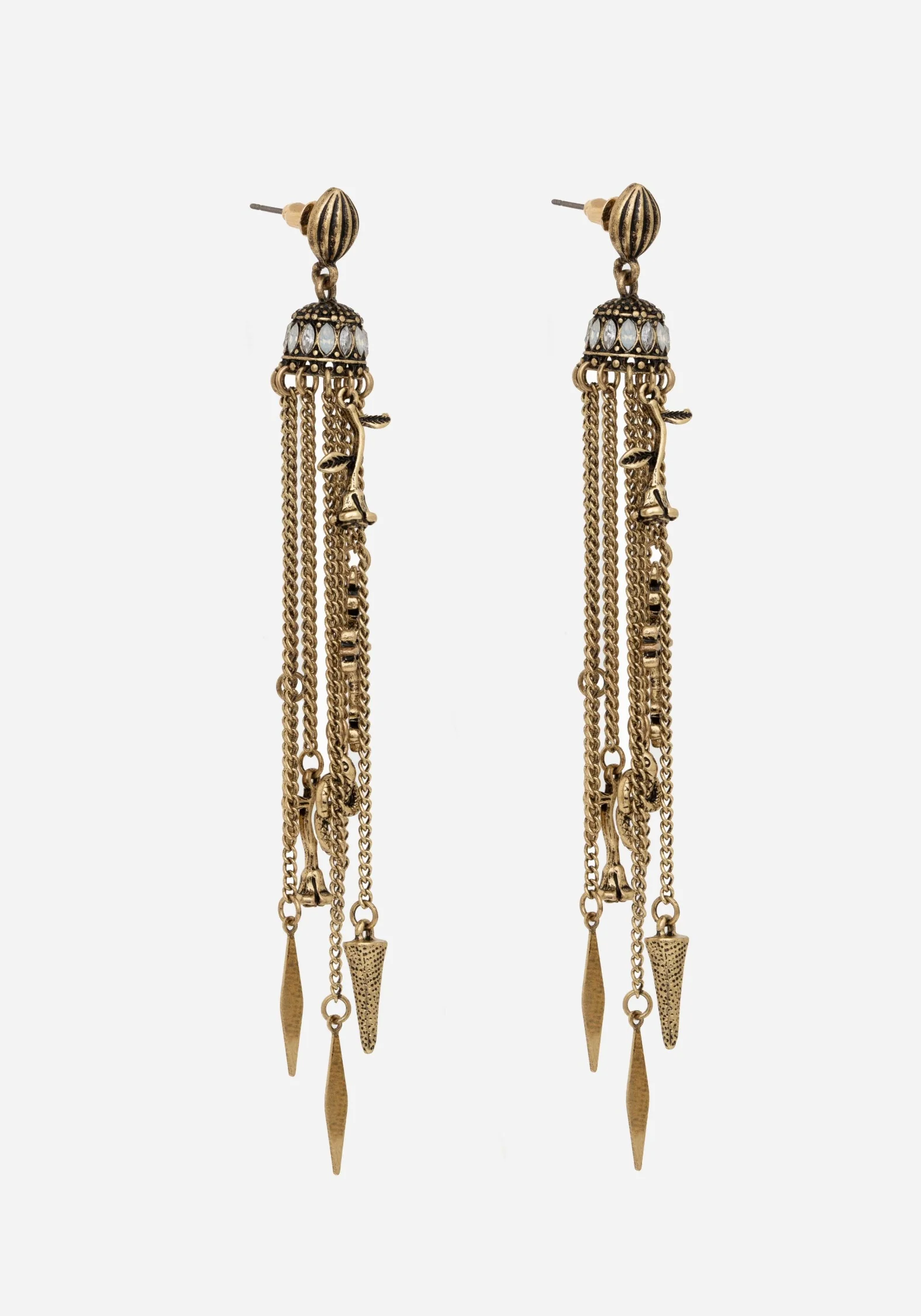 Flaren Charm Drop Earrings - Gold - Image 5