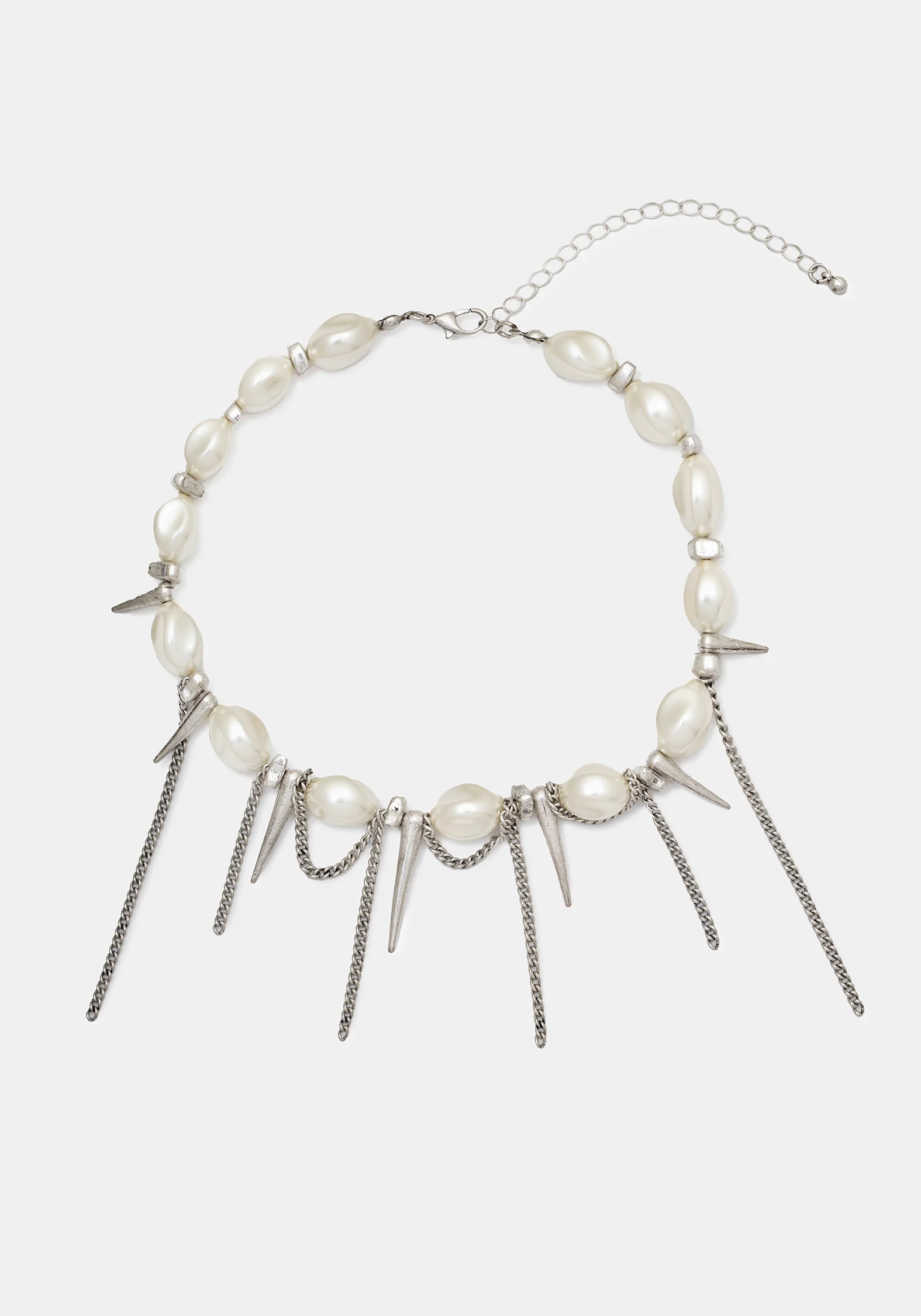 Flittex Spike Faux Pearl Choker - Image 6