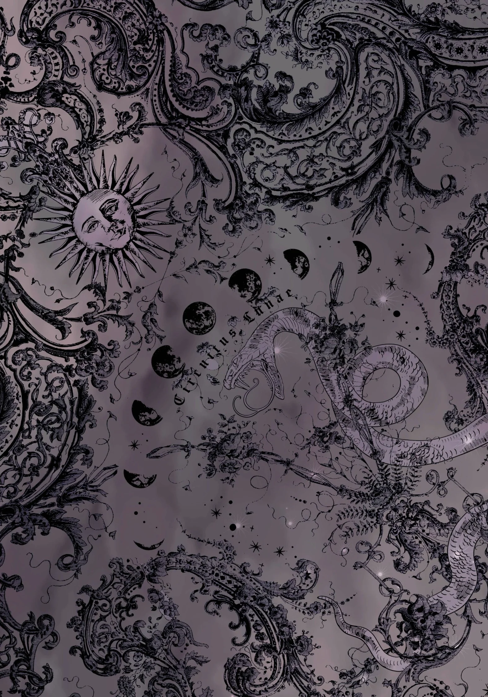 Gaia Celestial Print Chiffon Midaxi Dress - Image 7