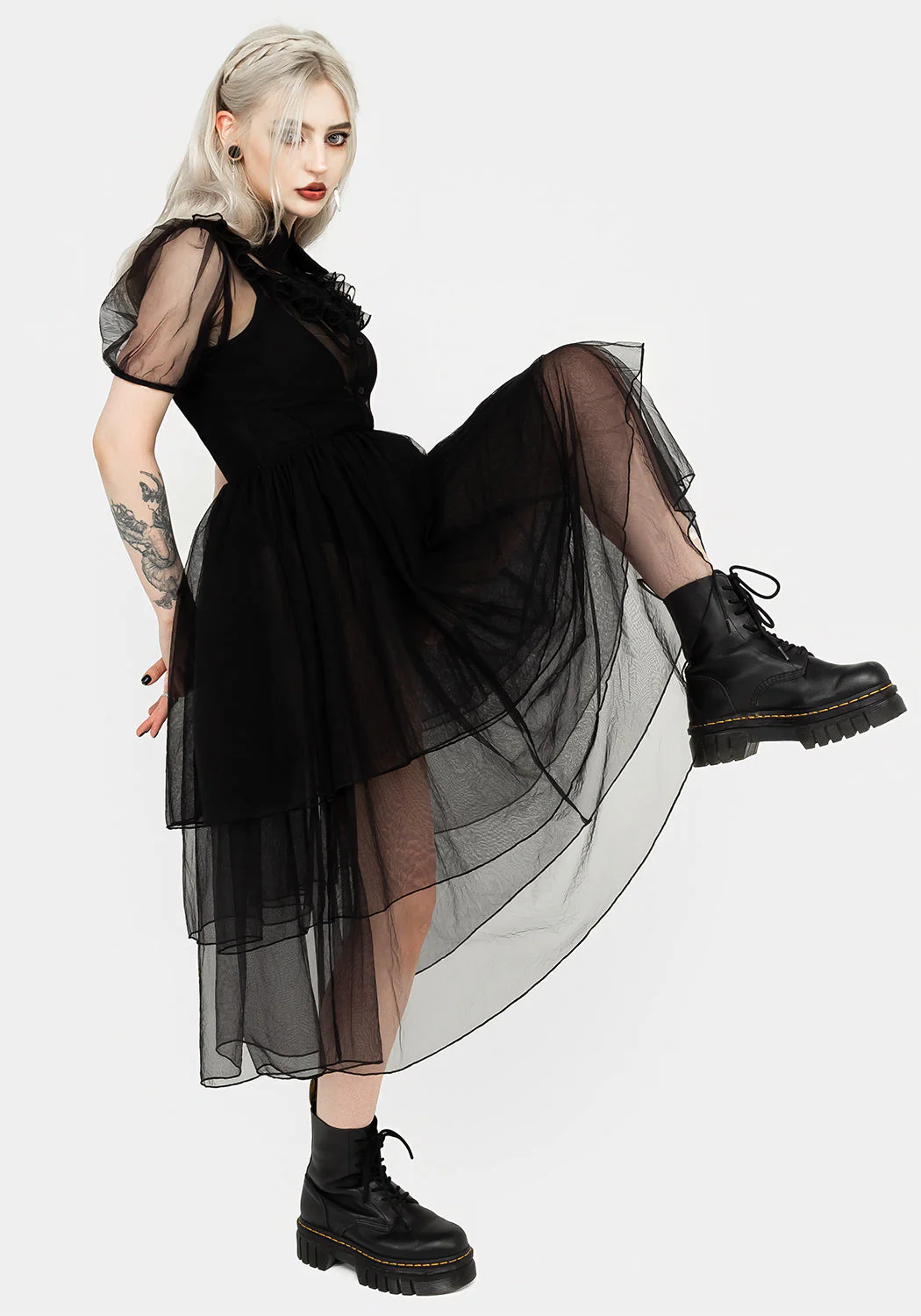 Headhunter Rüsche Passe Kleid - Image 5