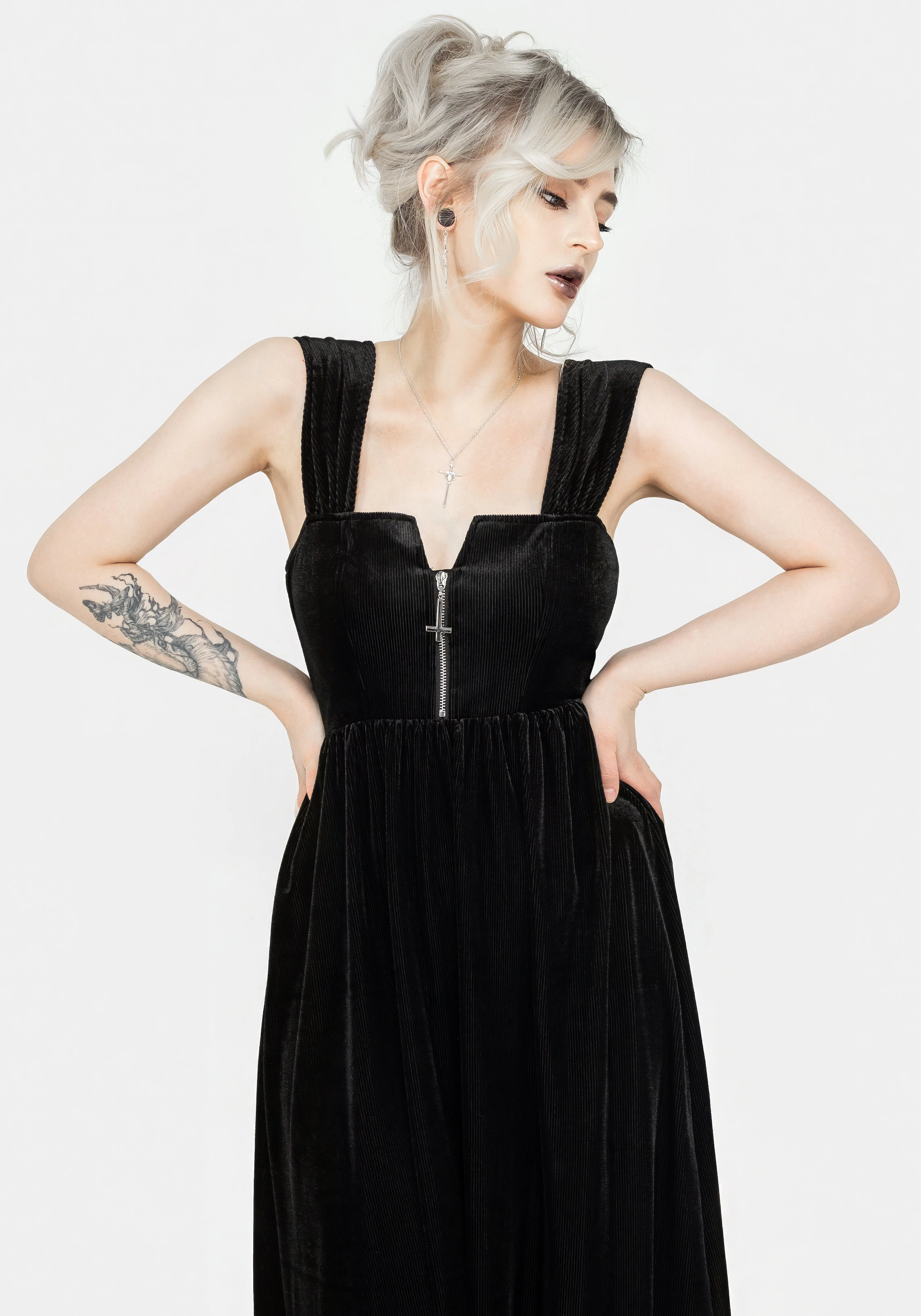 Heartless Reißverschluss Vorderseite Midi Kleid - Image 7