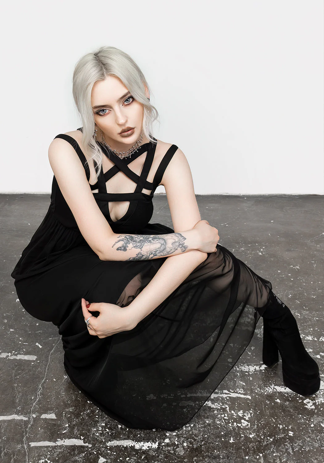 Incantation Mesh Maxi Kleid - Image 7