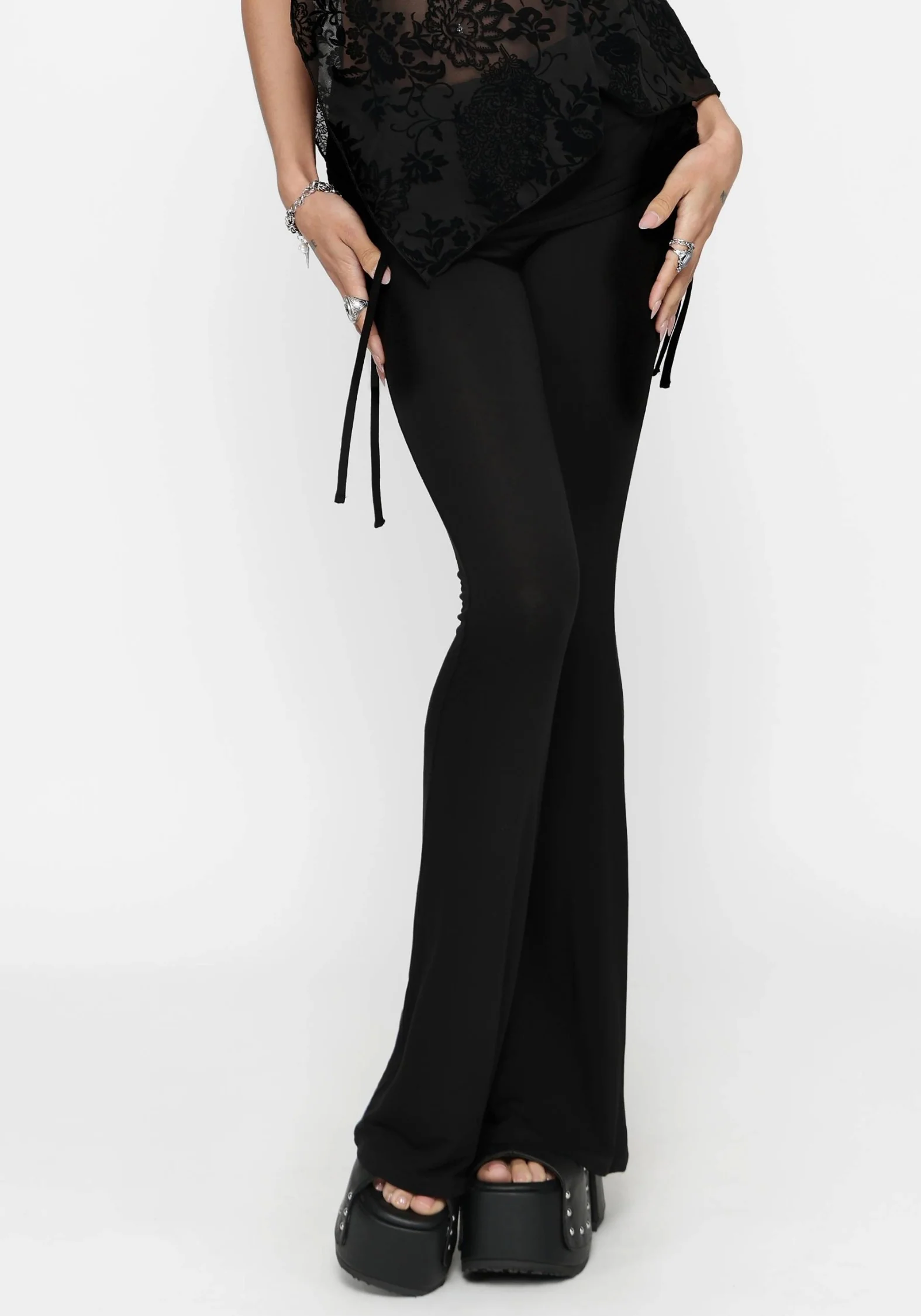 Khia Ruched Jersey Flare - Image 4