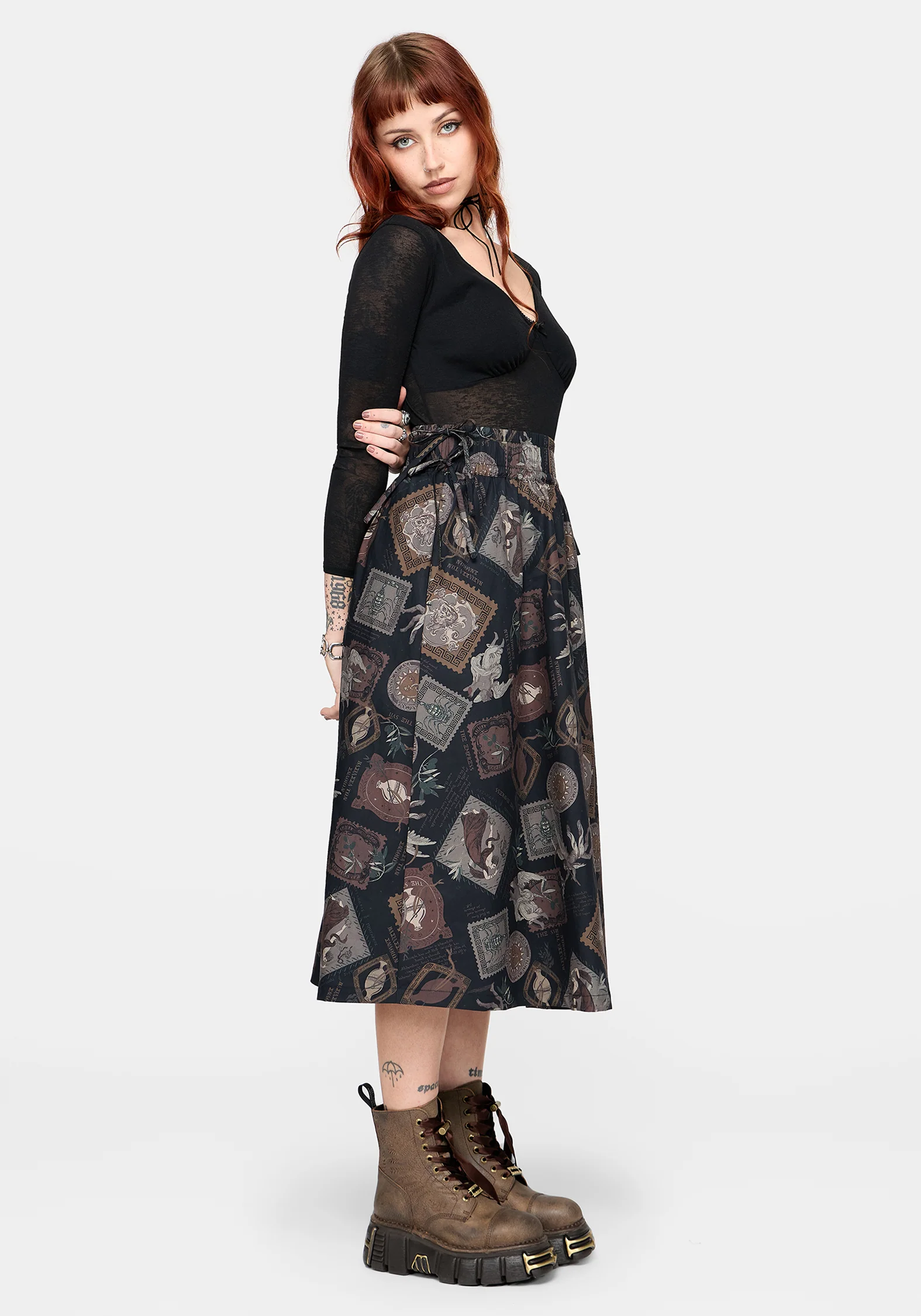 Kleo Relics Print Midaxi Skirt - Image 5