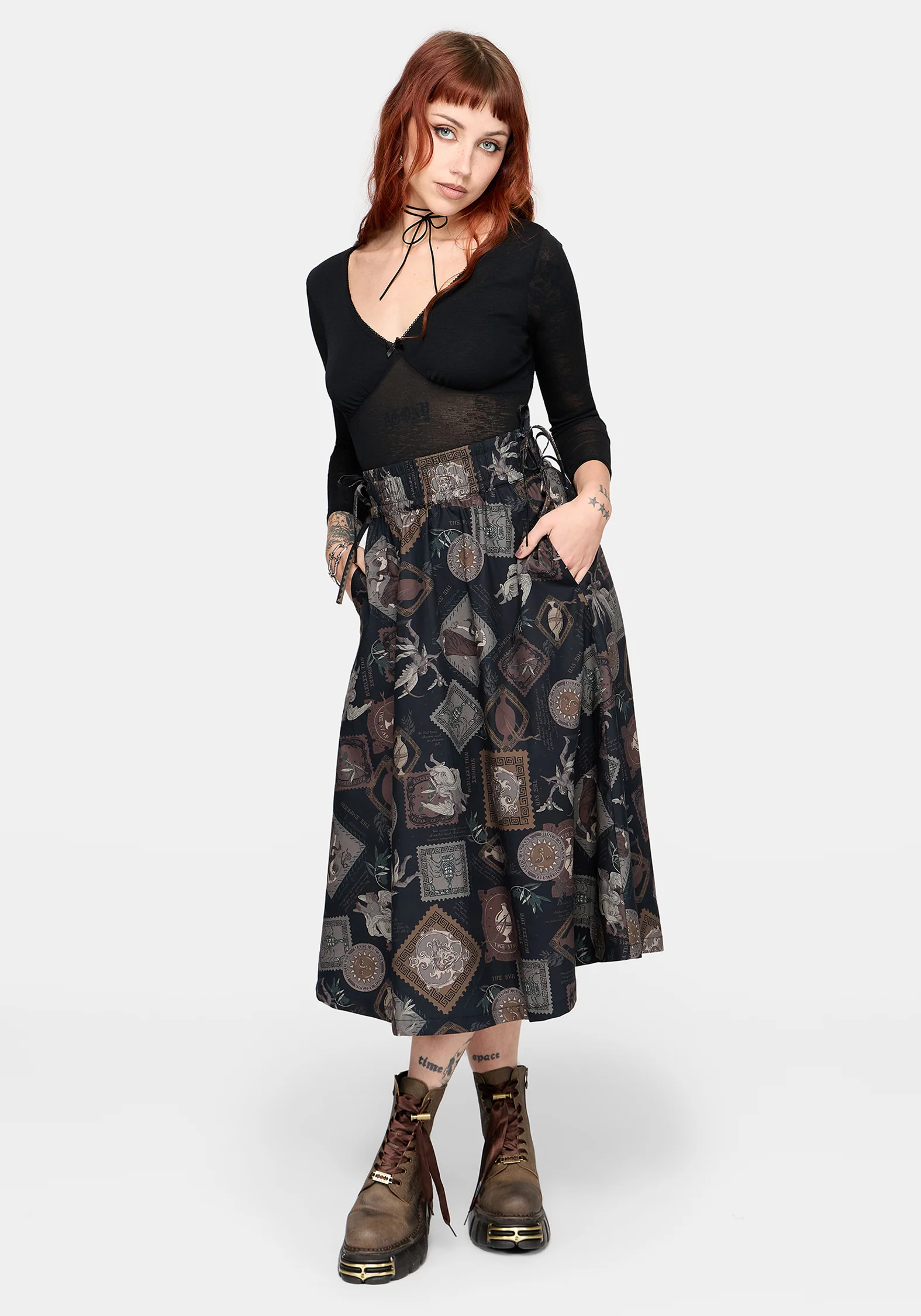 Kleo Relics Print Midaxi Skirt - Image 6