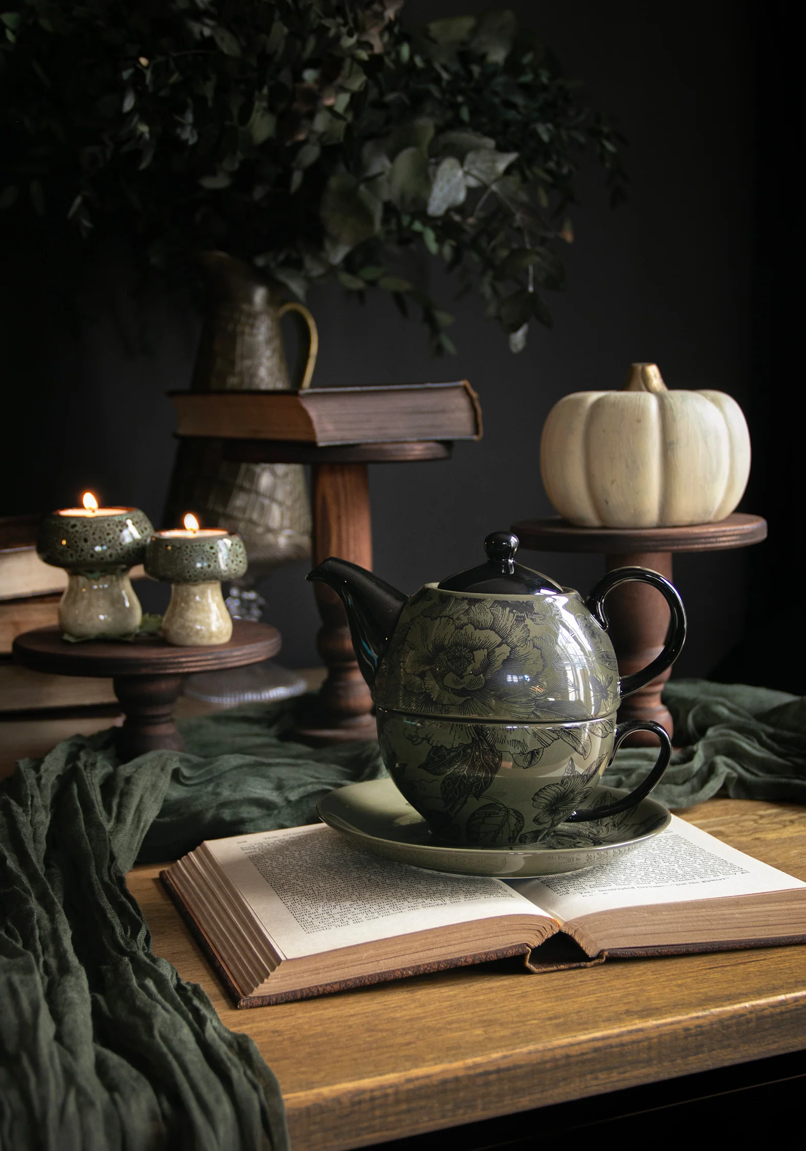 Konshu Blumenmuster Teekanne Und Teacup Set (3 Piece Set) - Image 2