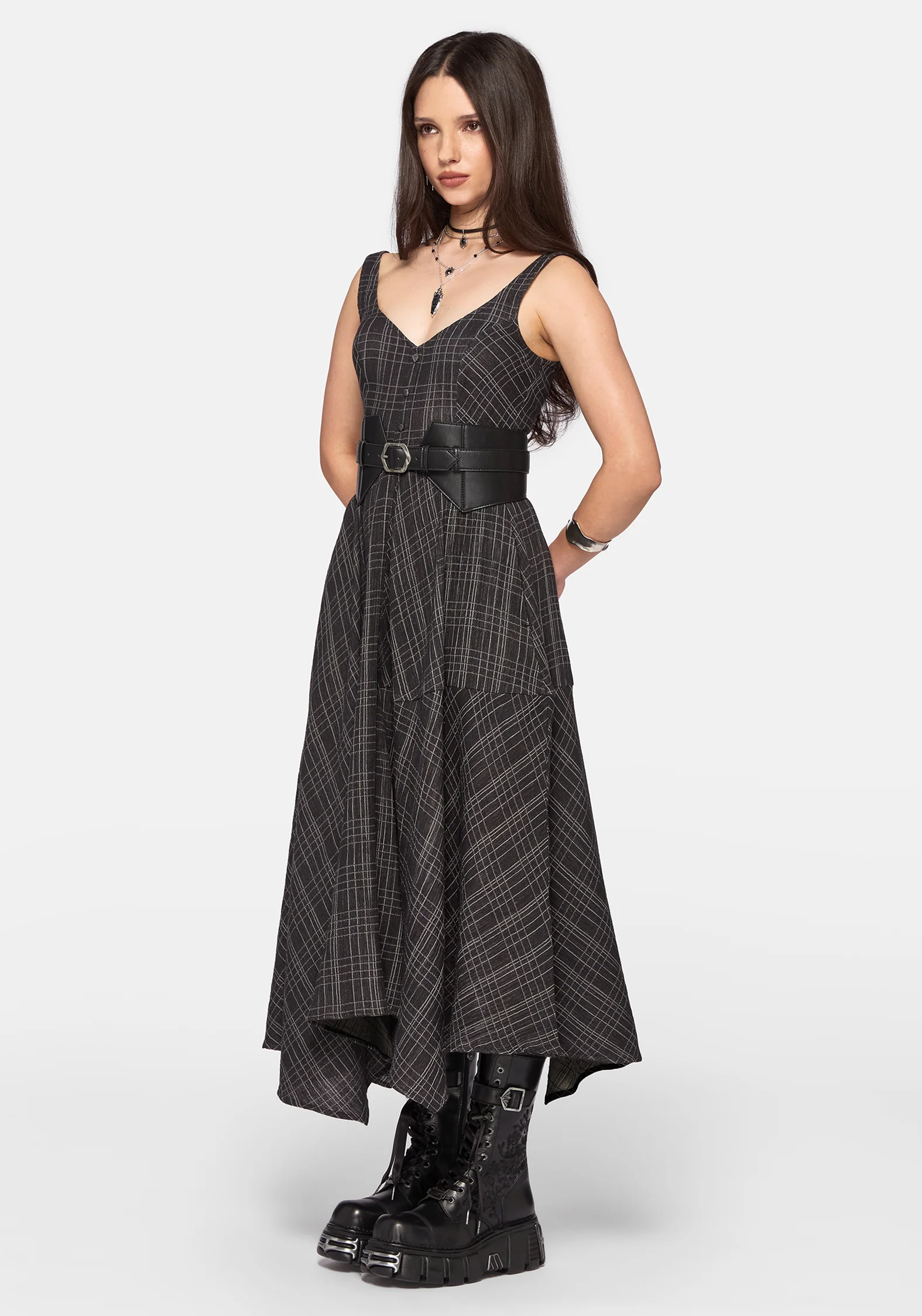 Lancet Buckle Pointed Waist Belt - Image 8