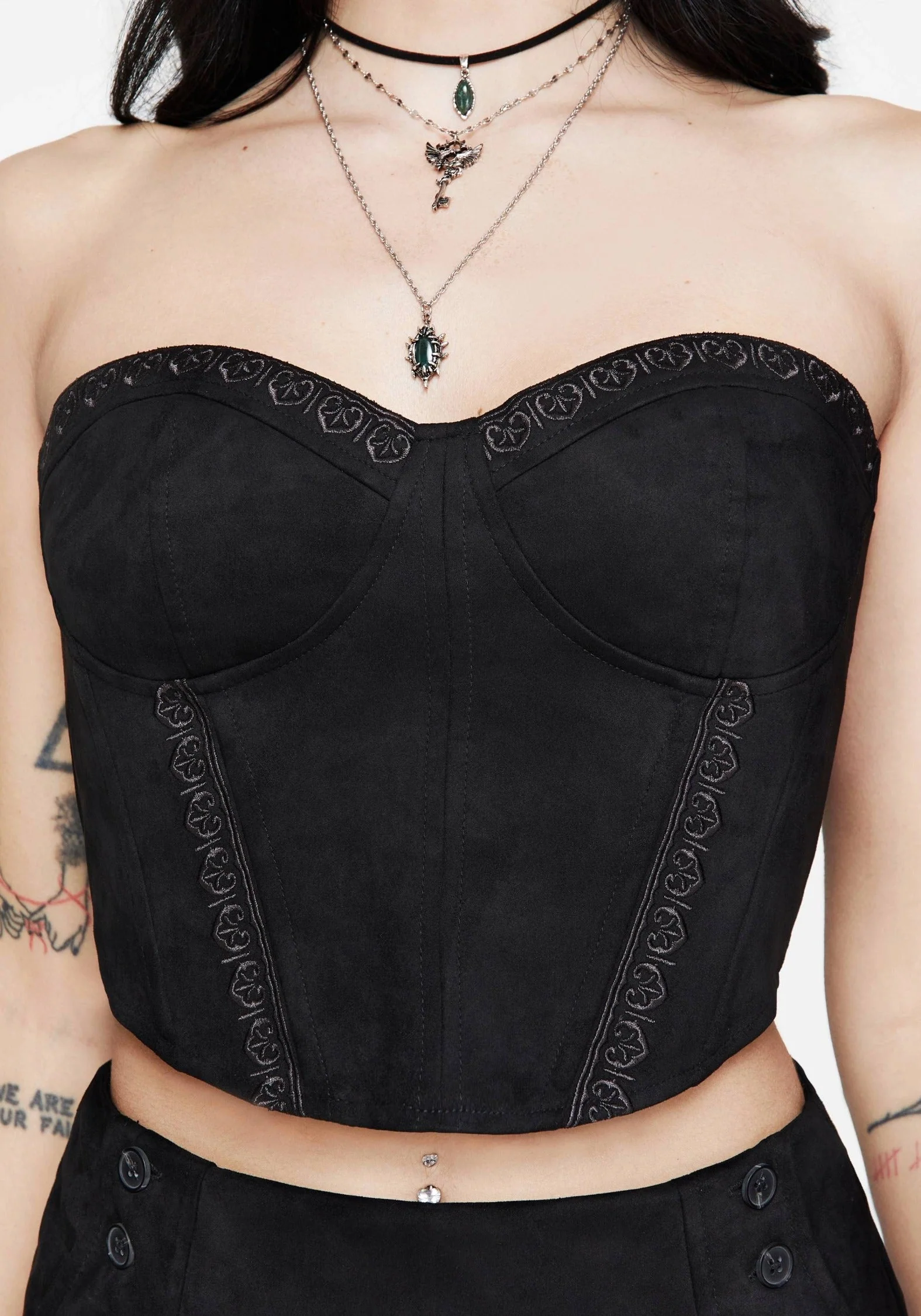 Lauma Kunst- Suede Korsett Top - Image 2