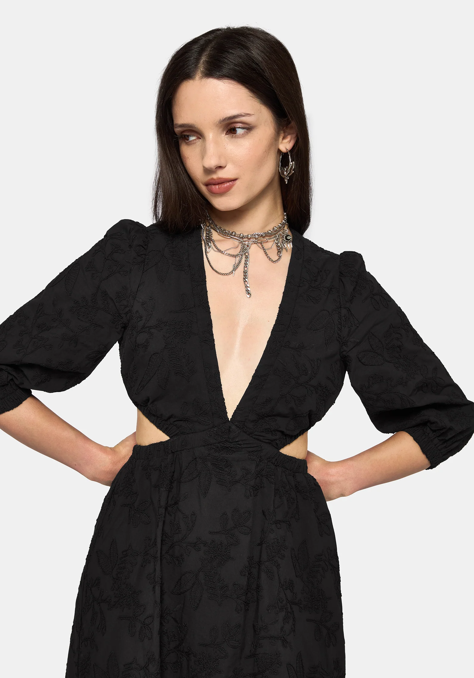 Lila Broderie Cut Out Maxi Dress - Image 6