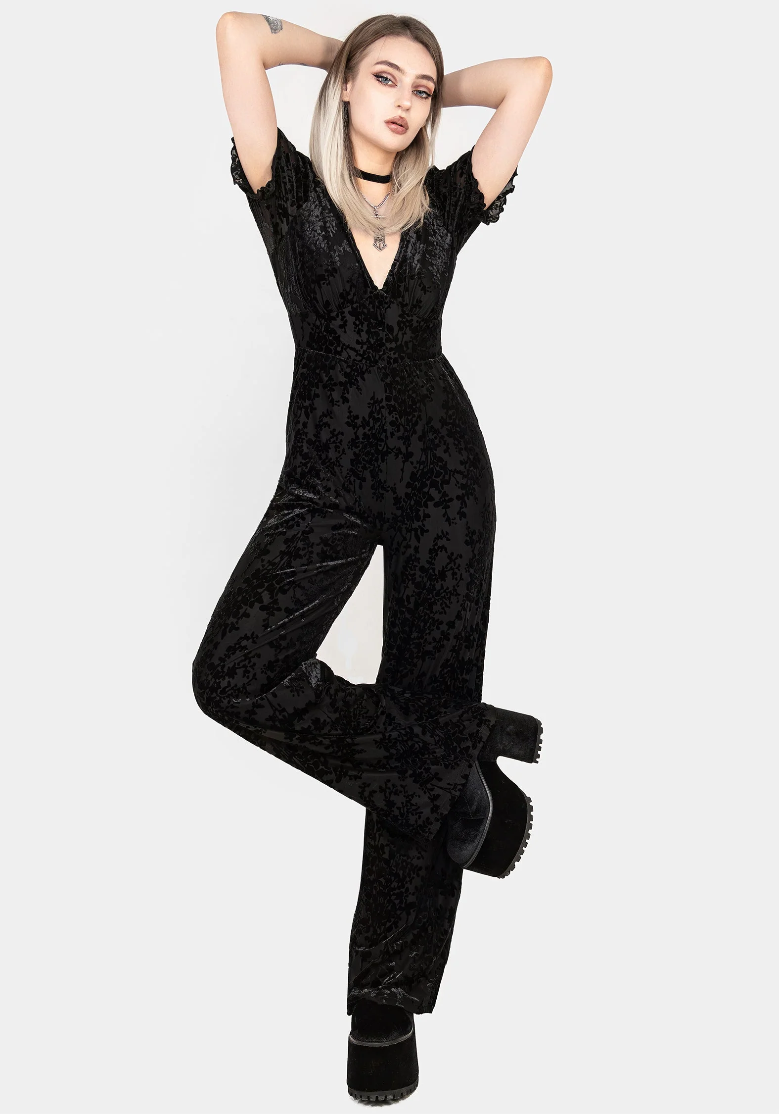 Lilias Ausgebrannt Velours Mesh Overall - Image 4
