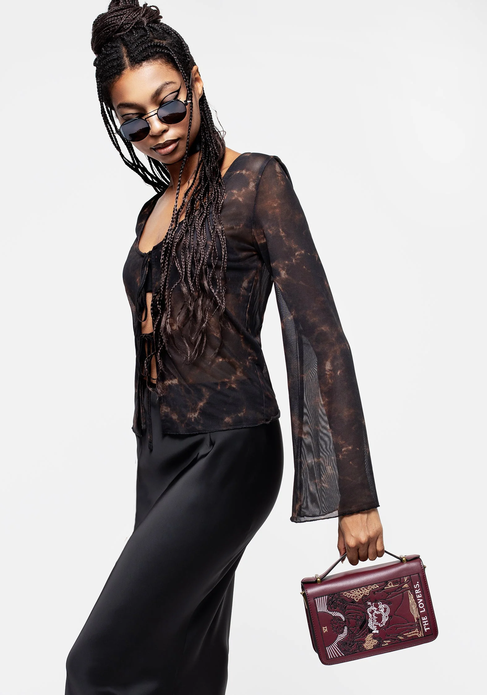 Lovers Bestickt Crossbody Clutch Tasche - Image 11