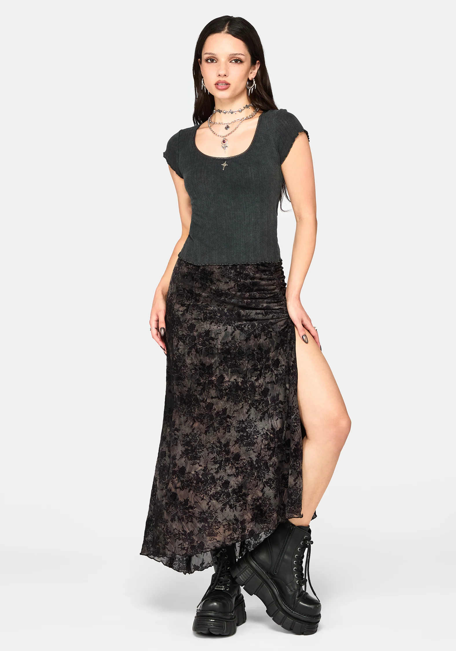 Lucera Short Sleeve Pointelle Scoop Neck Top - Image 6