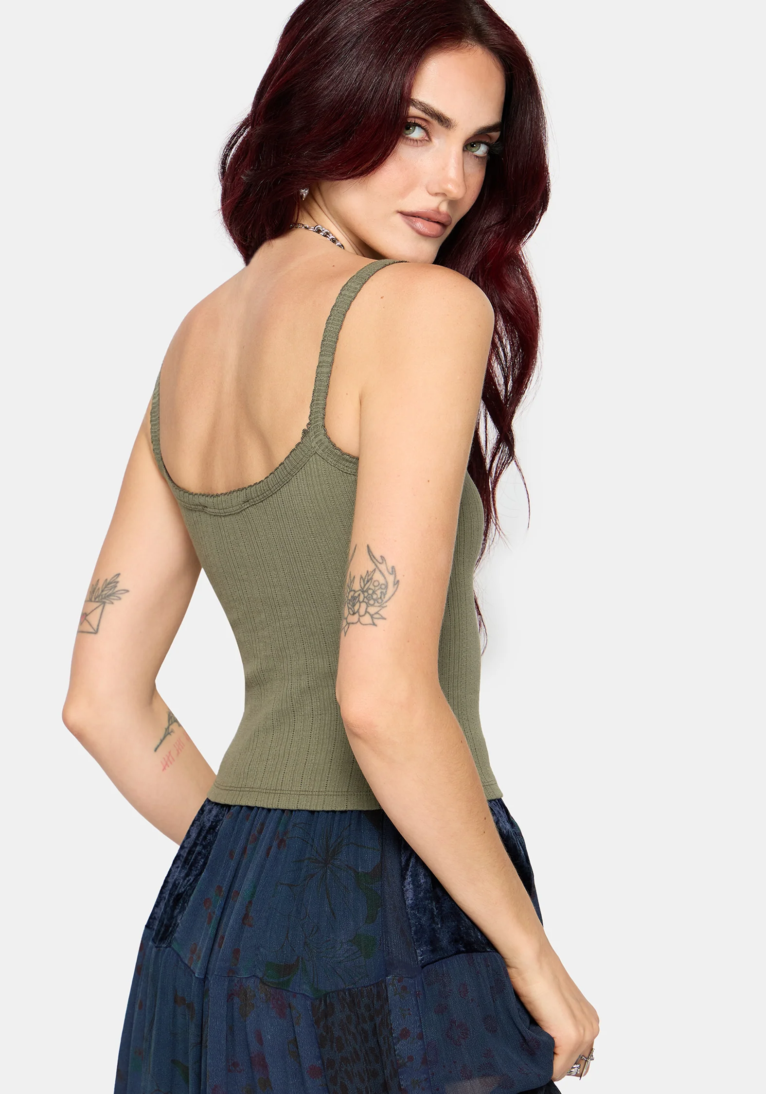 Lunar Sword Embroidered Pointelle Cami - Image 4