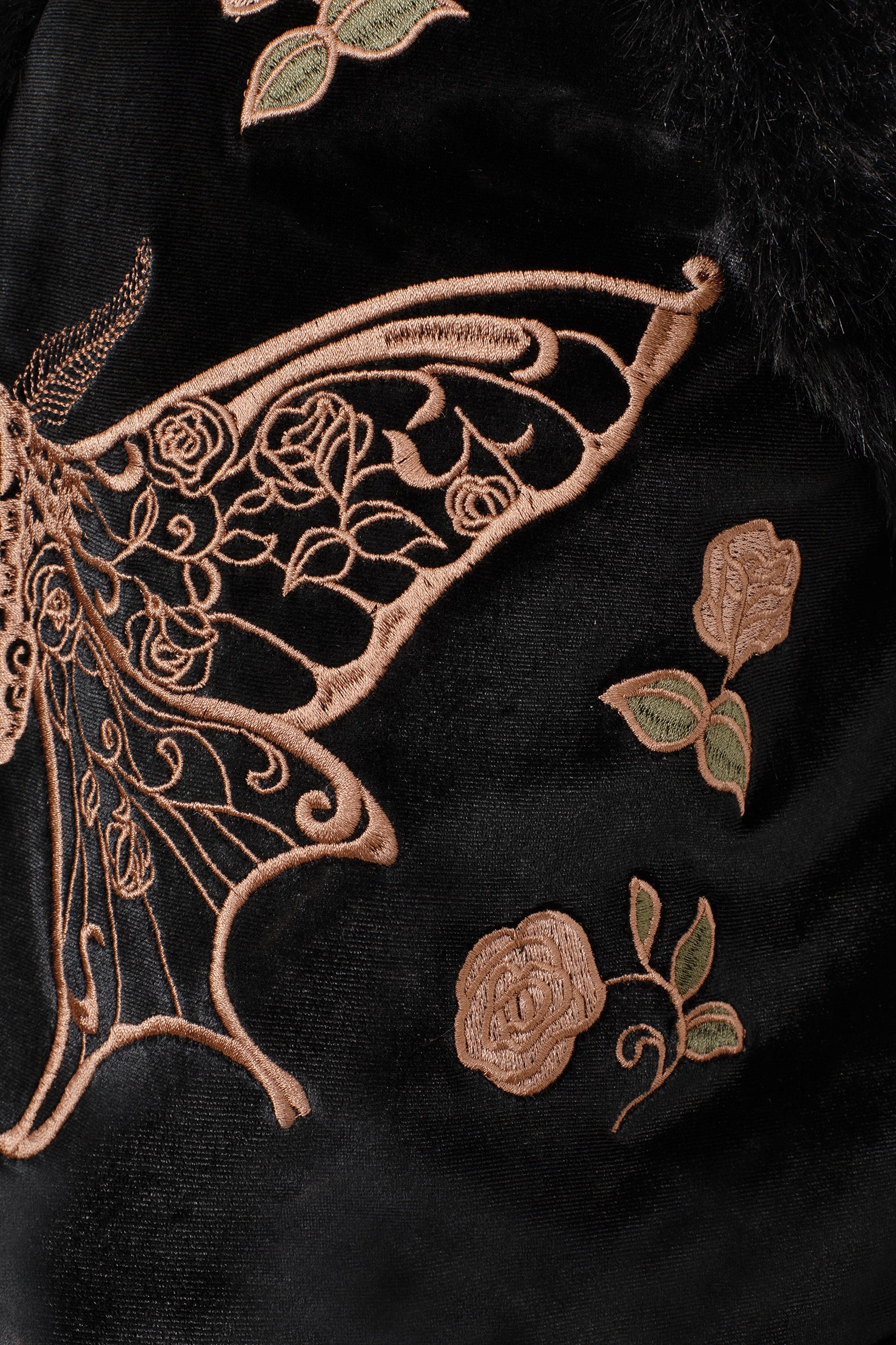 Maeve Kunst- Pelz Bestickt Motte Gilet - Image 12