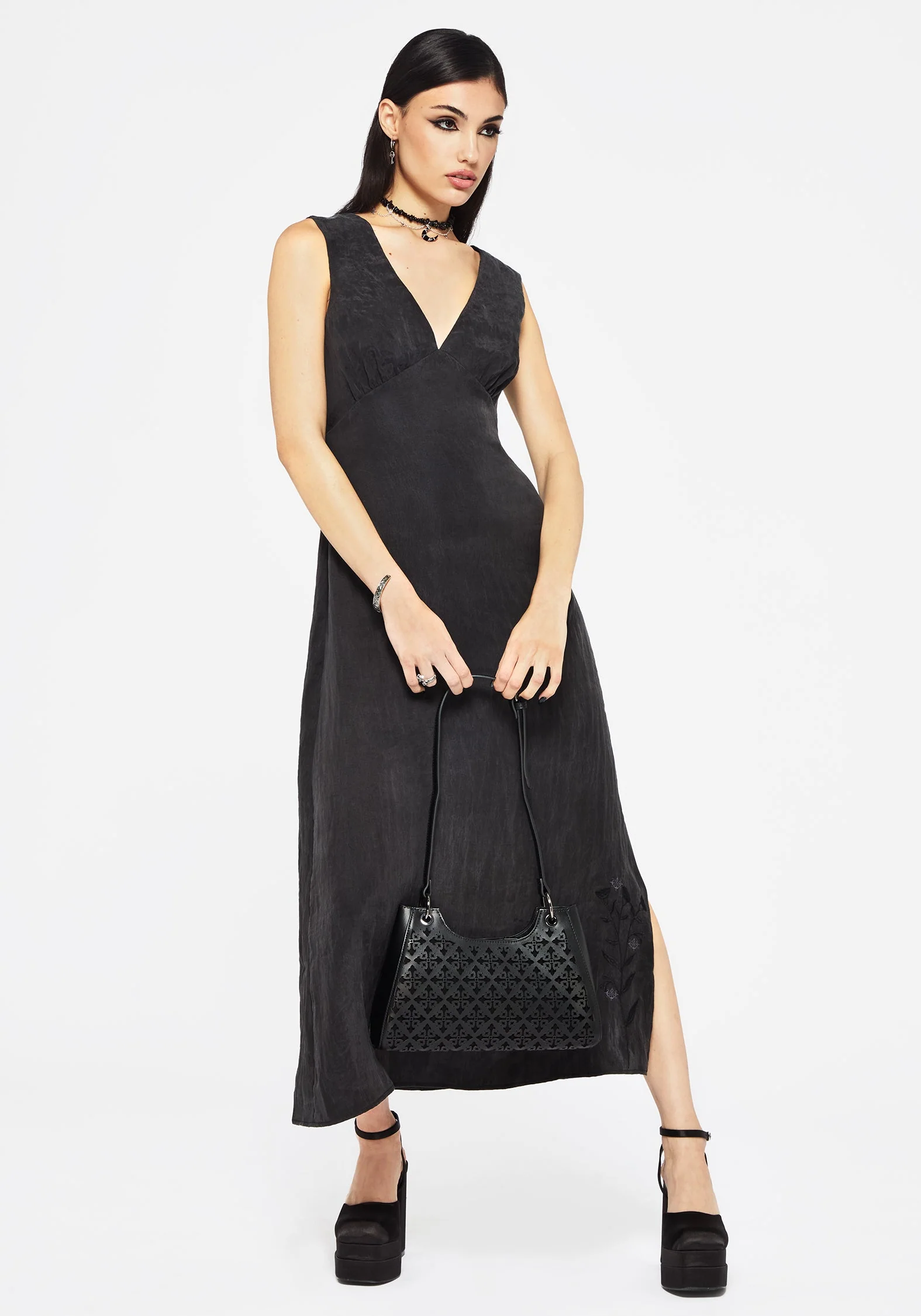 Maeve Lyocell Mischung Blumenmuster Bestickt Cami Maxi Kleid - Image 6