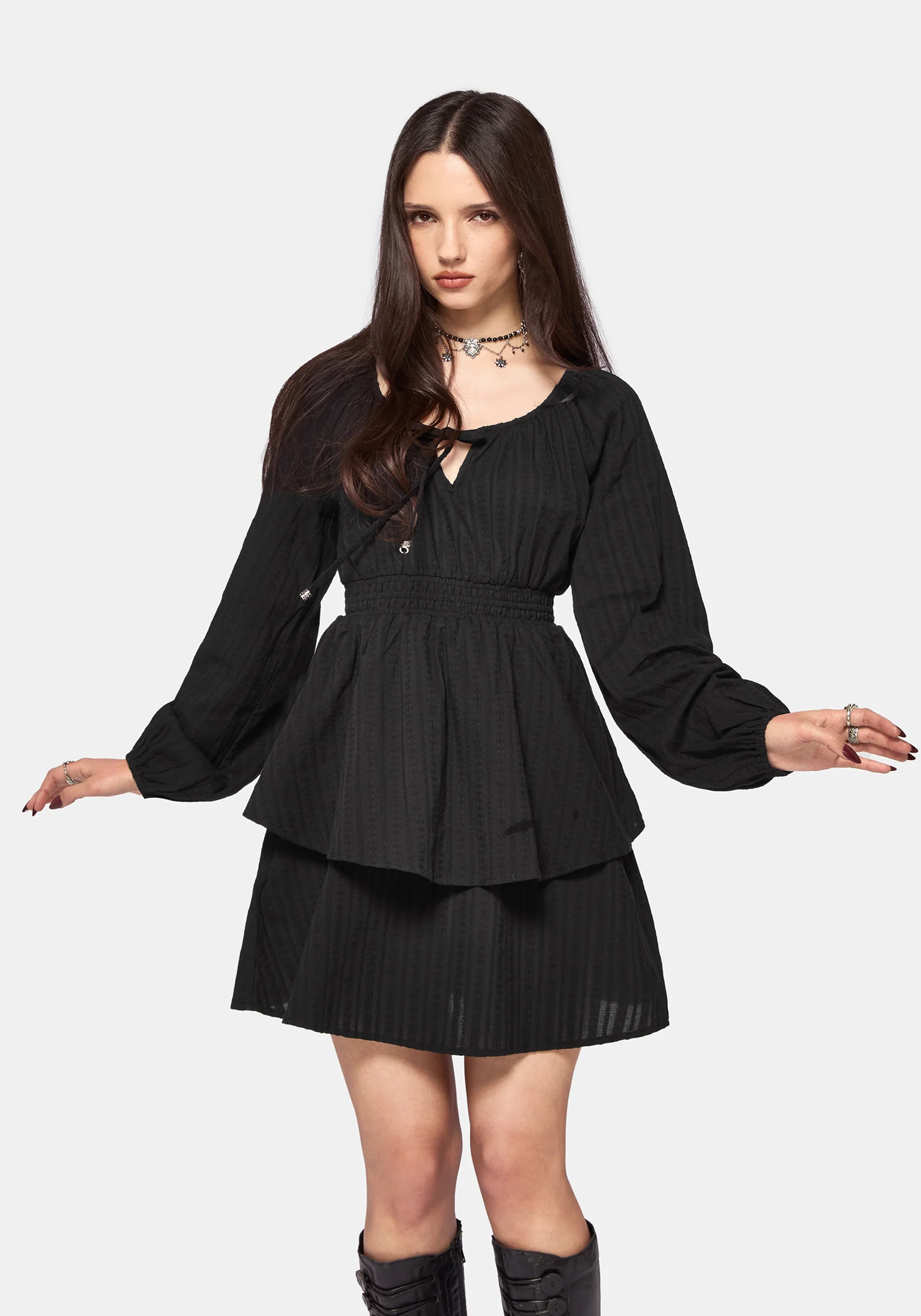 Marcia Tie Front Mini Dress - Image 6