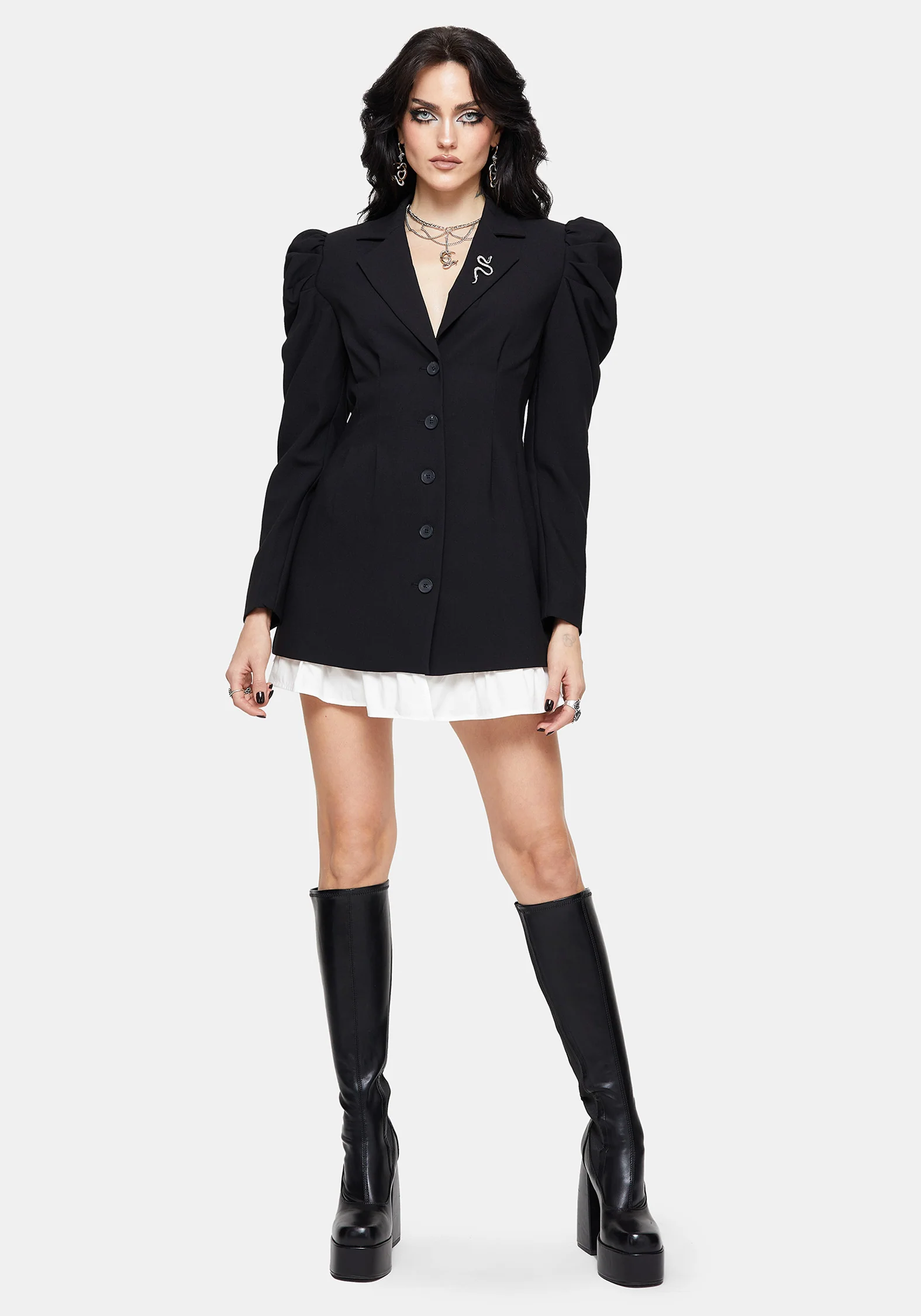 Maura Massgeschneidert Doppelt Gelagert Blazer Kleid - Image 4