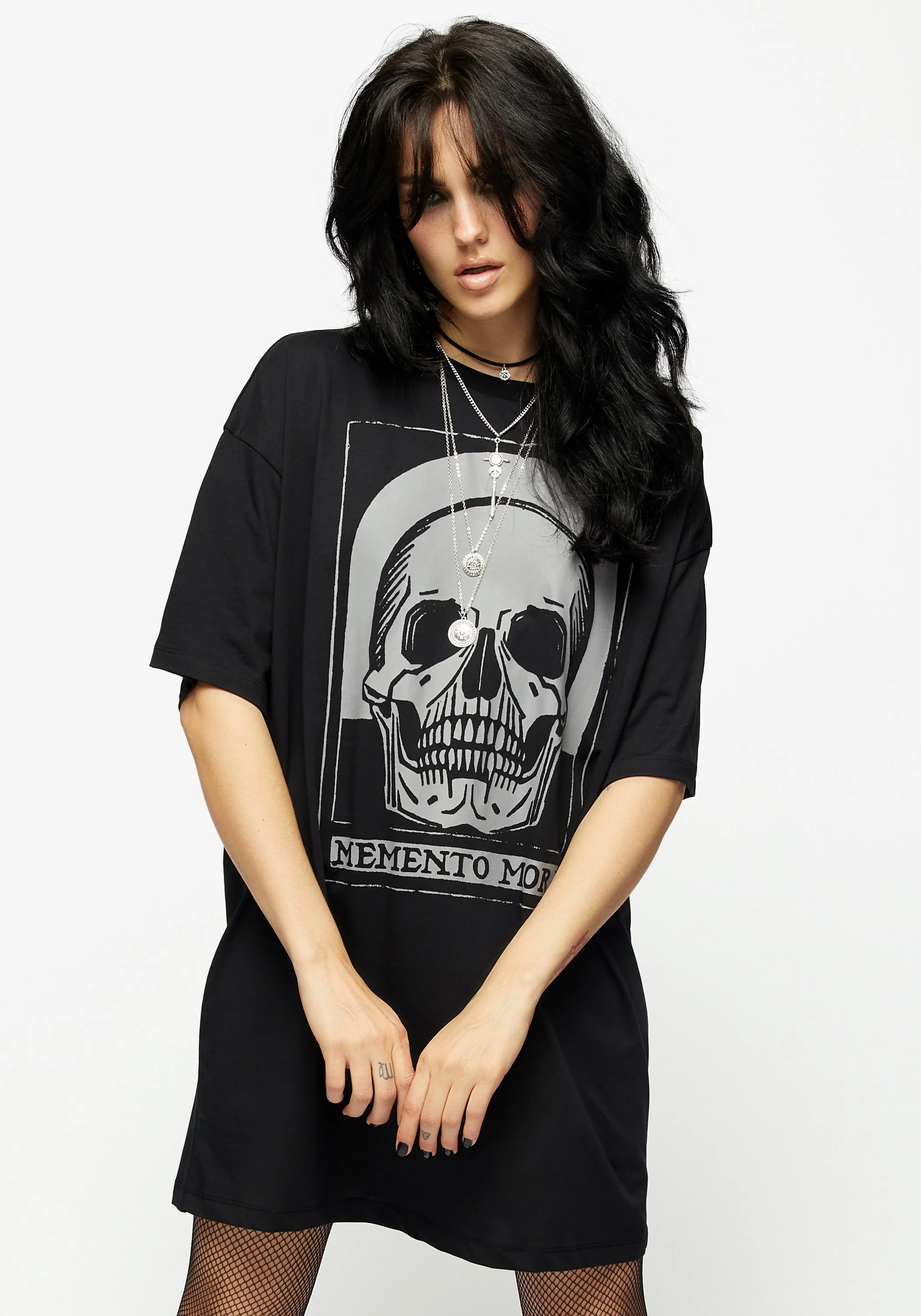 Memento Mori T-Shirt Kleid - Image 4