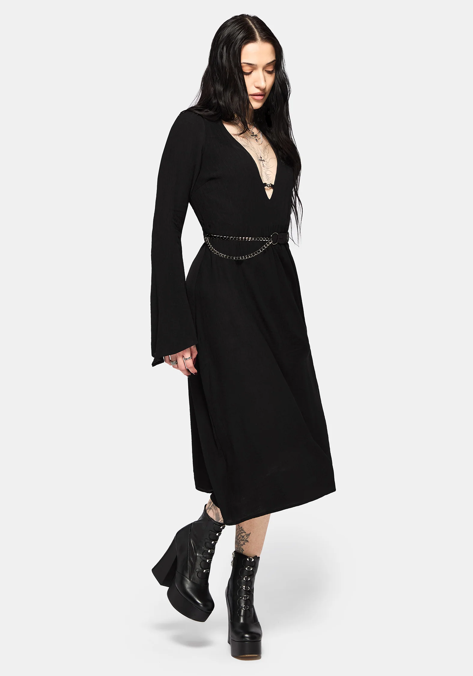Millicent Chain Front Midi Dress - Image 5