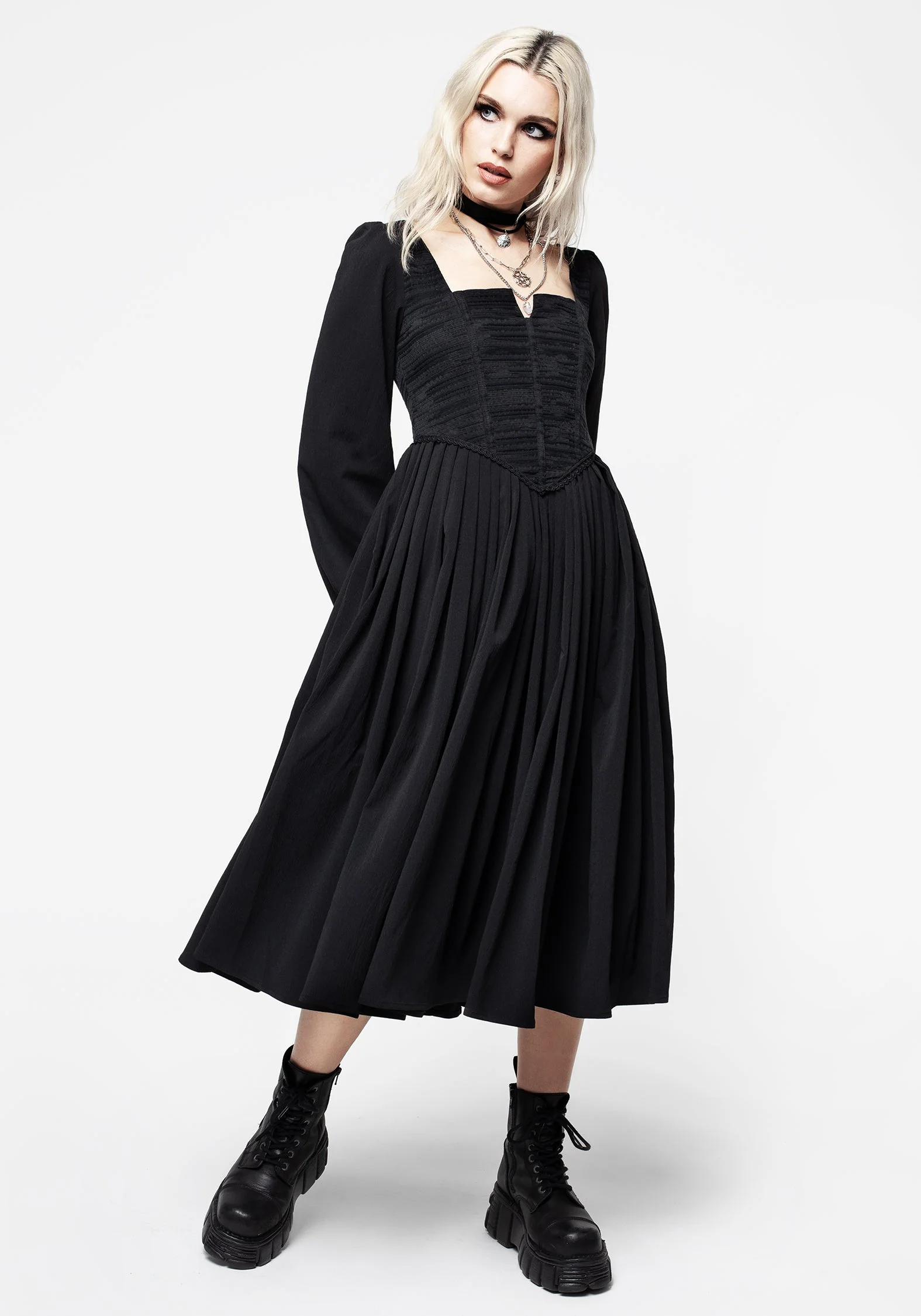 Mina Korsett Midi Kleid - Image 4