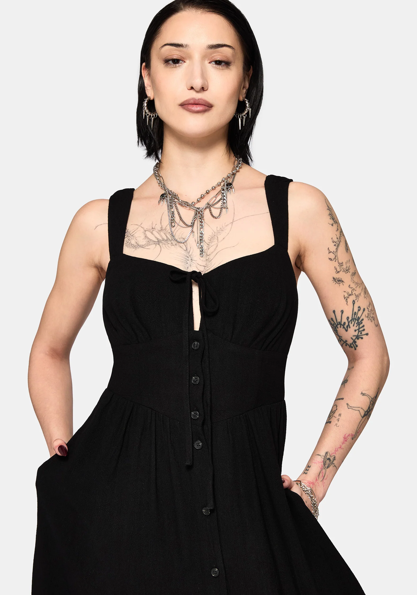 Miseria Shirred Midaxi Dress - Image 5