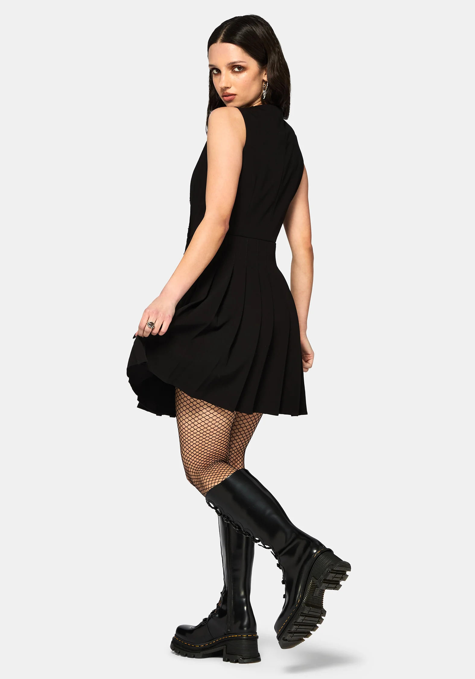 Moonage Asymmetrisch Ärmellos Mini Kleid - Image 3