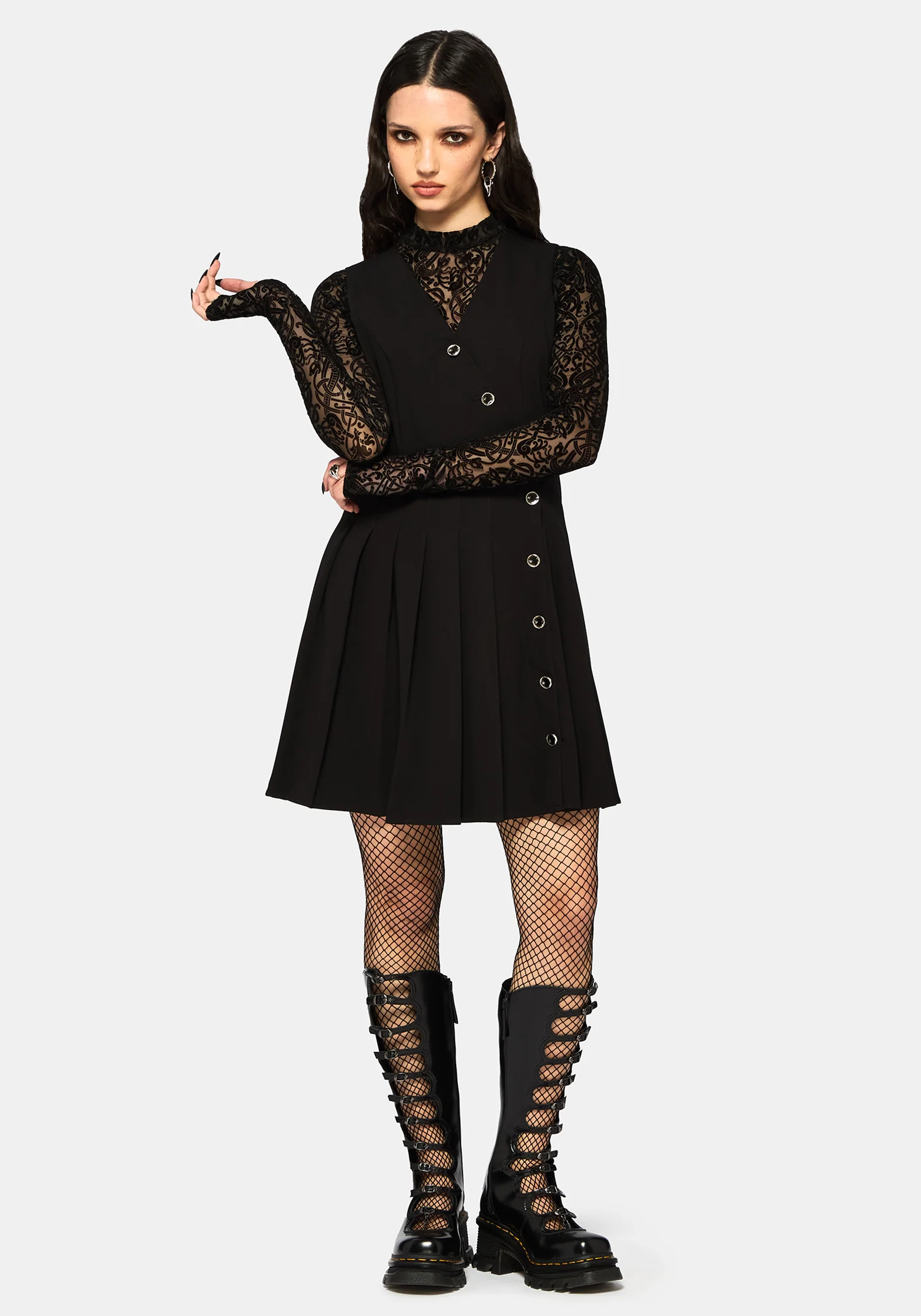 Moonage Asymmetrisch Ärmellos Mini Kleid - Image 6