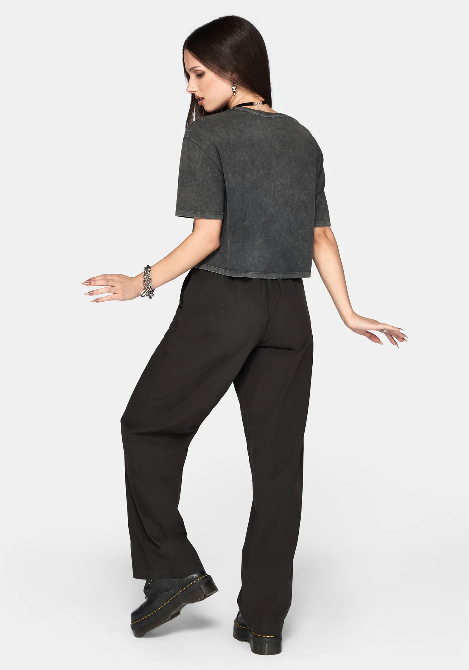 Morgan Cutwork Crop Boxy T-Shirt - Image 3
