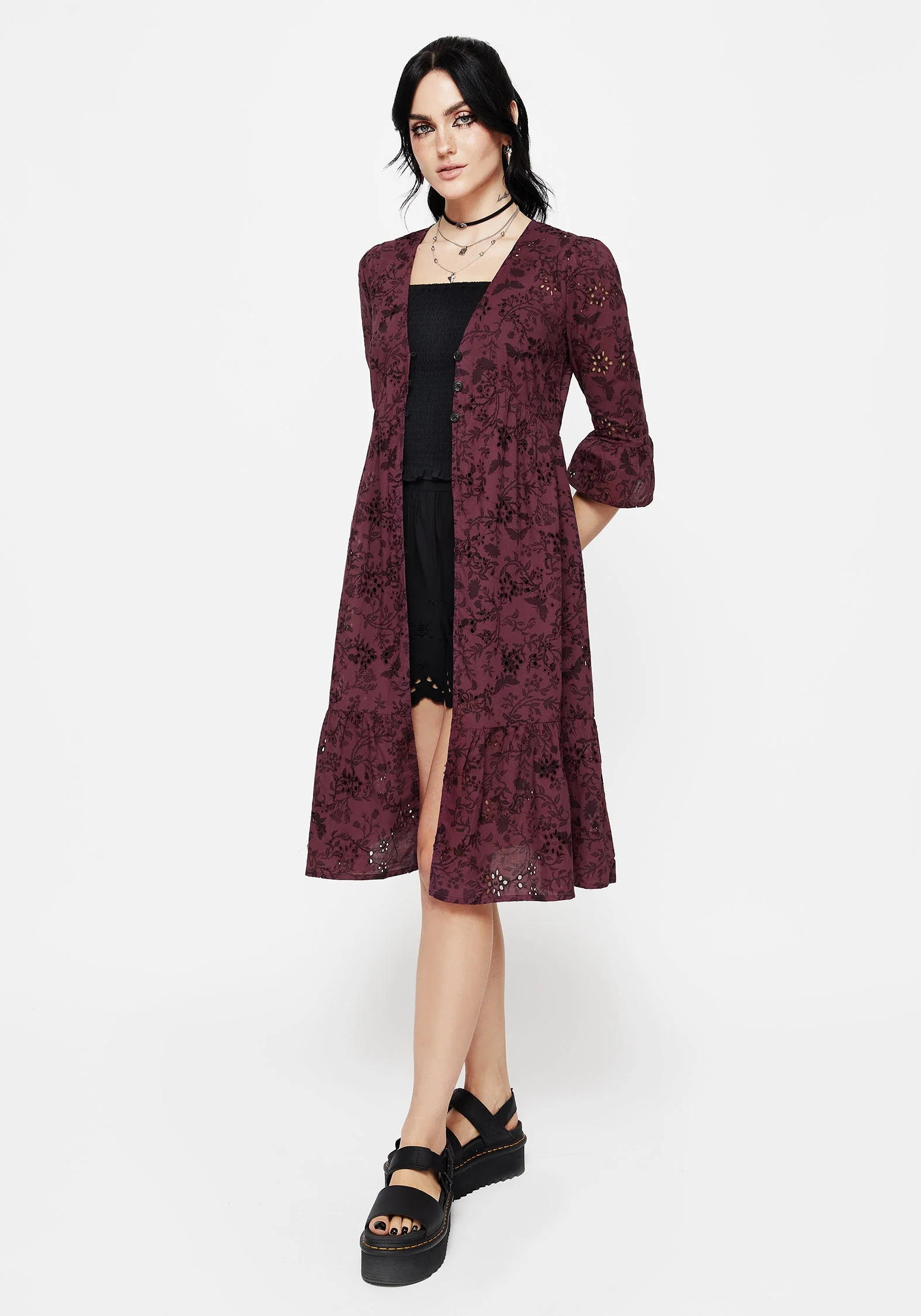 Morgana Baumwolle Broderie Überkleid - Image 4