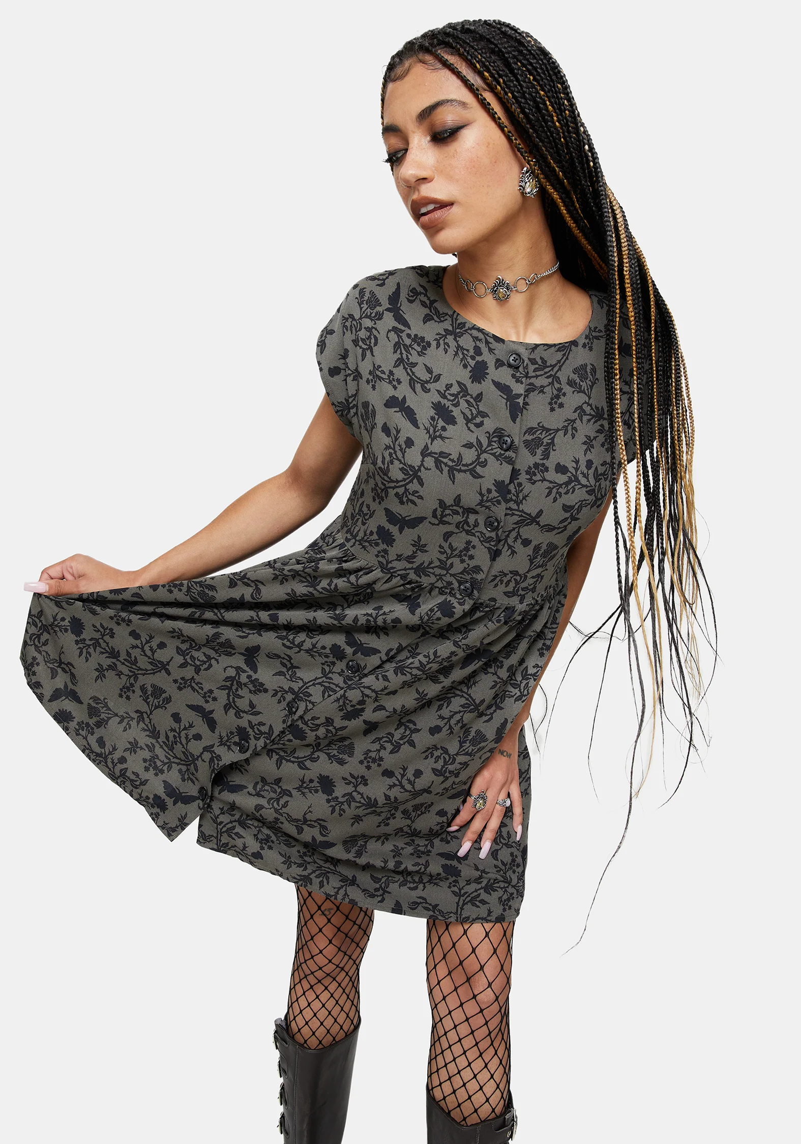 Morgana Mini Kleid - Grün - Image 7