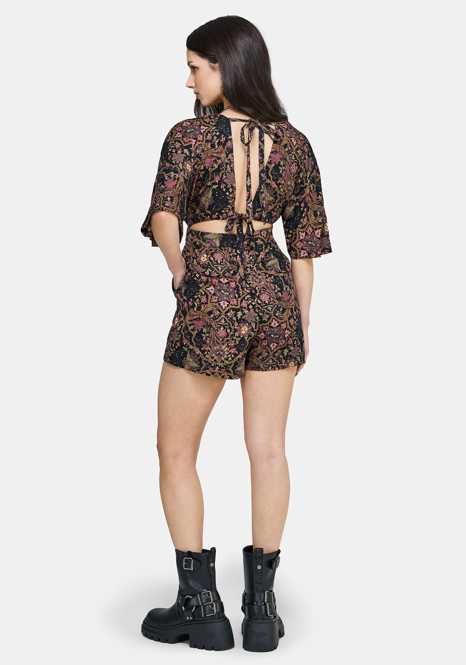 Mythos Druck Kimono Ärmel Overall - Image 5