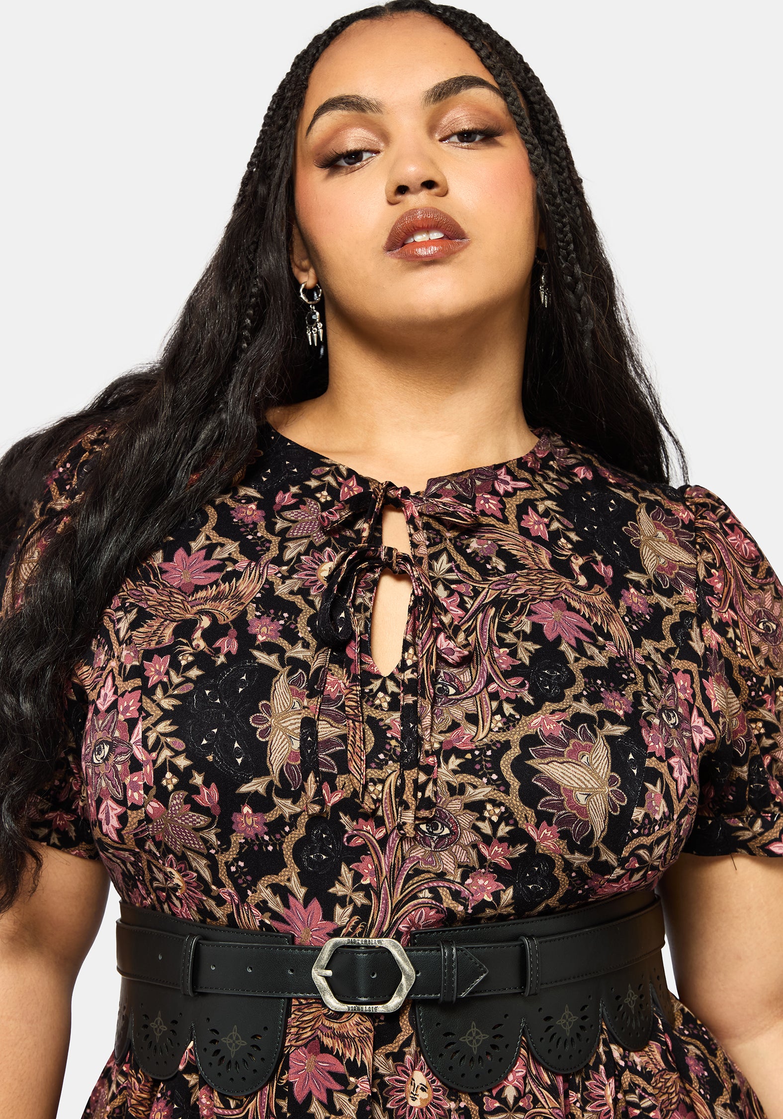 Mythos Druck Krawatte Vorderseite Mini Kleid - Image 8