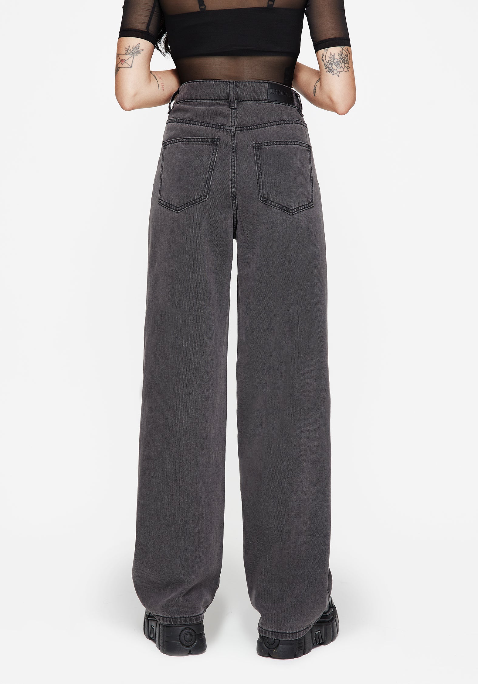 Nara Weit Bein Abgenutzt Gothic Embroidery Jeans - Image 3