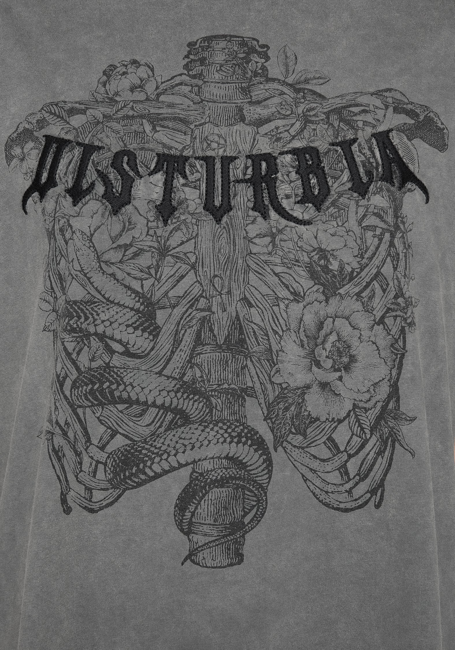 Neikea Ribcage Grafik Oversize Baumwolle T-Shirt - Image 2