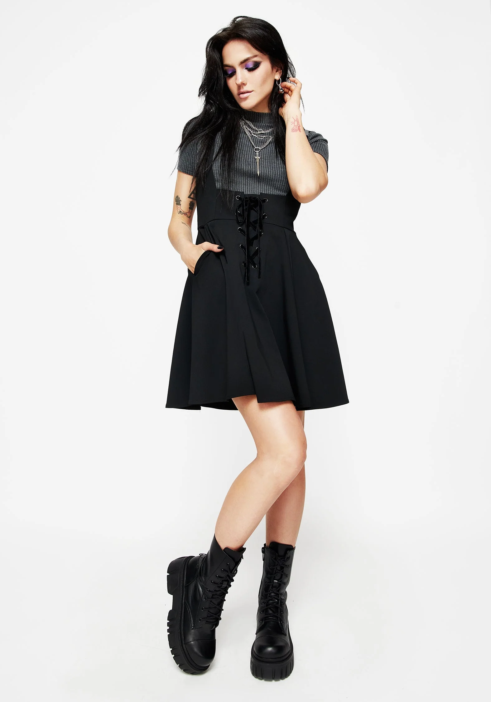 Nessa Spitze Hoch Mini Kleid - Image 6