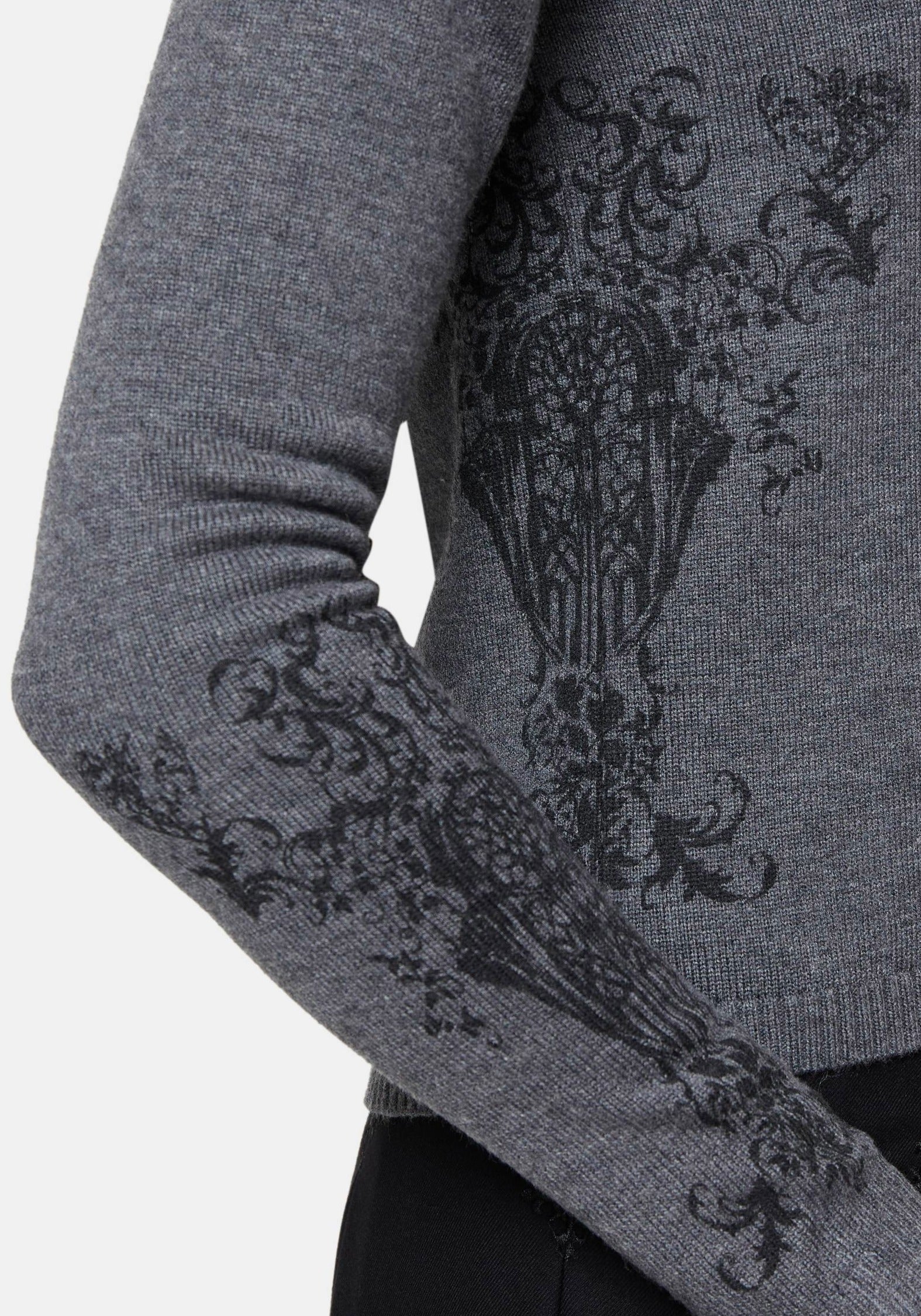 Nia Puffärmel Ärmel Bedruckt Bogen Gestrickt Cardigan - Image 2
