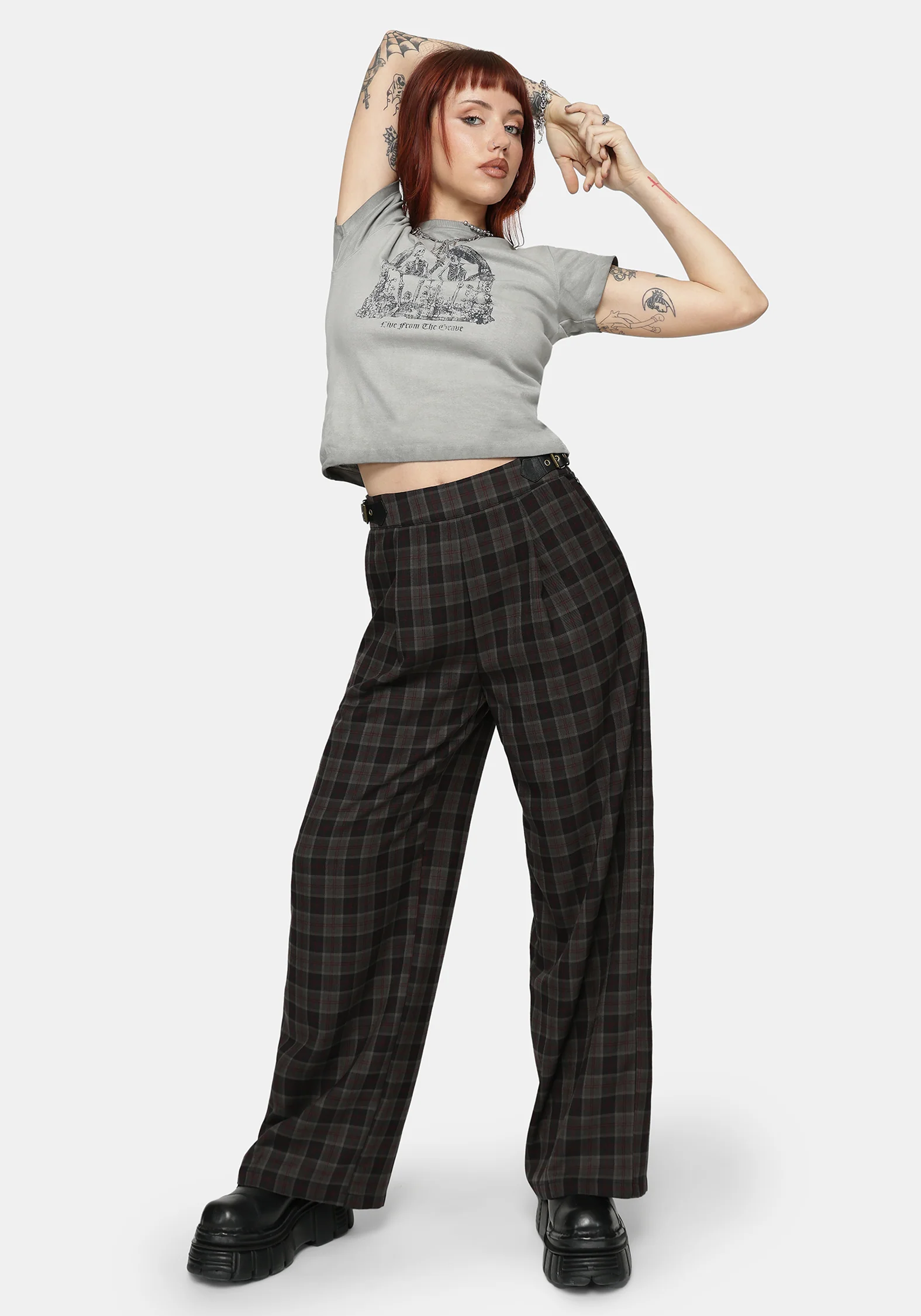 Nightingale Check Wide Trouser - Image 5