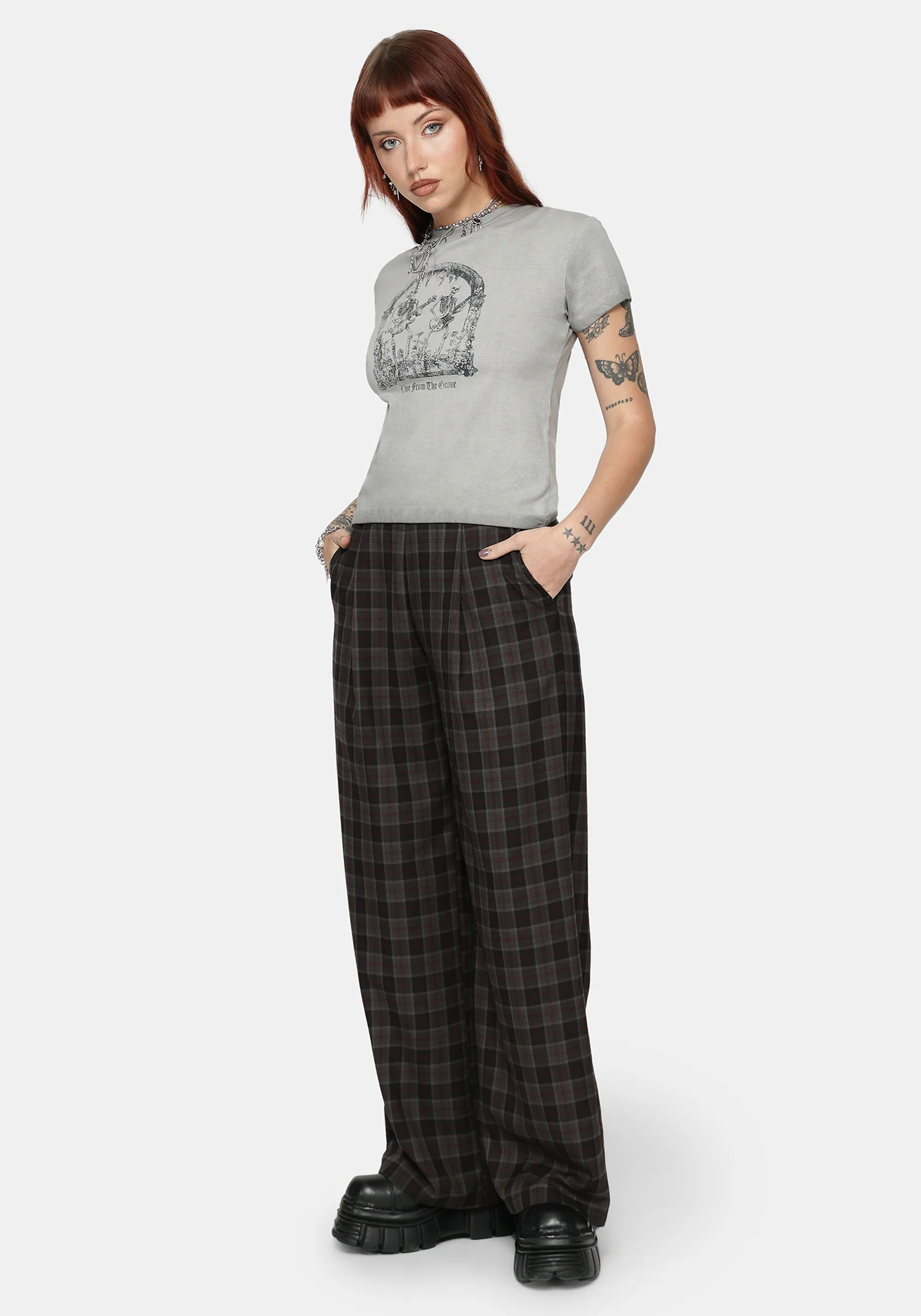 Nightingale Check Wide Trouser - Image 6