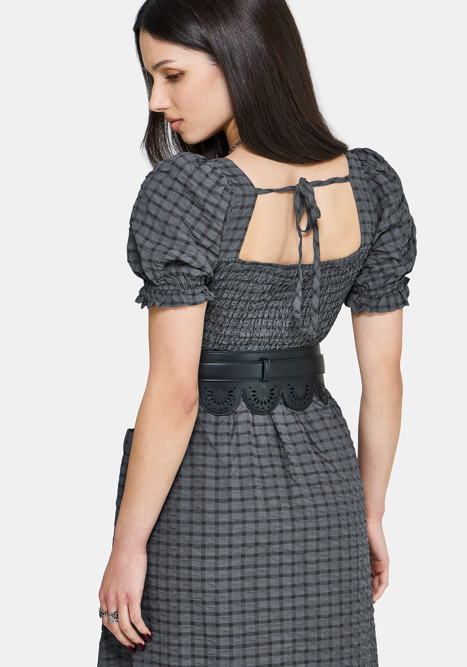 Nimira Prüfen Taschentuch Saum Midi Kleid - Image 6