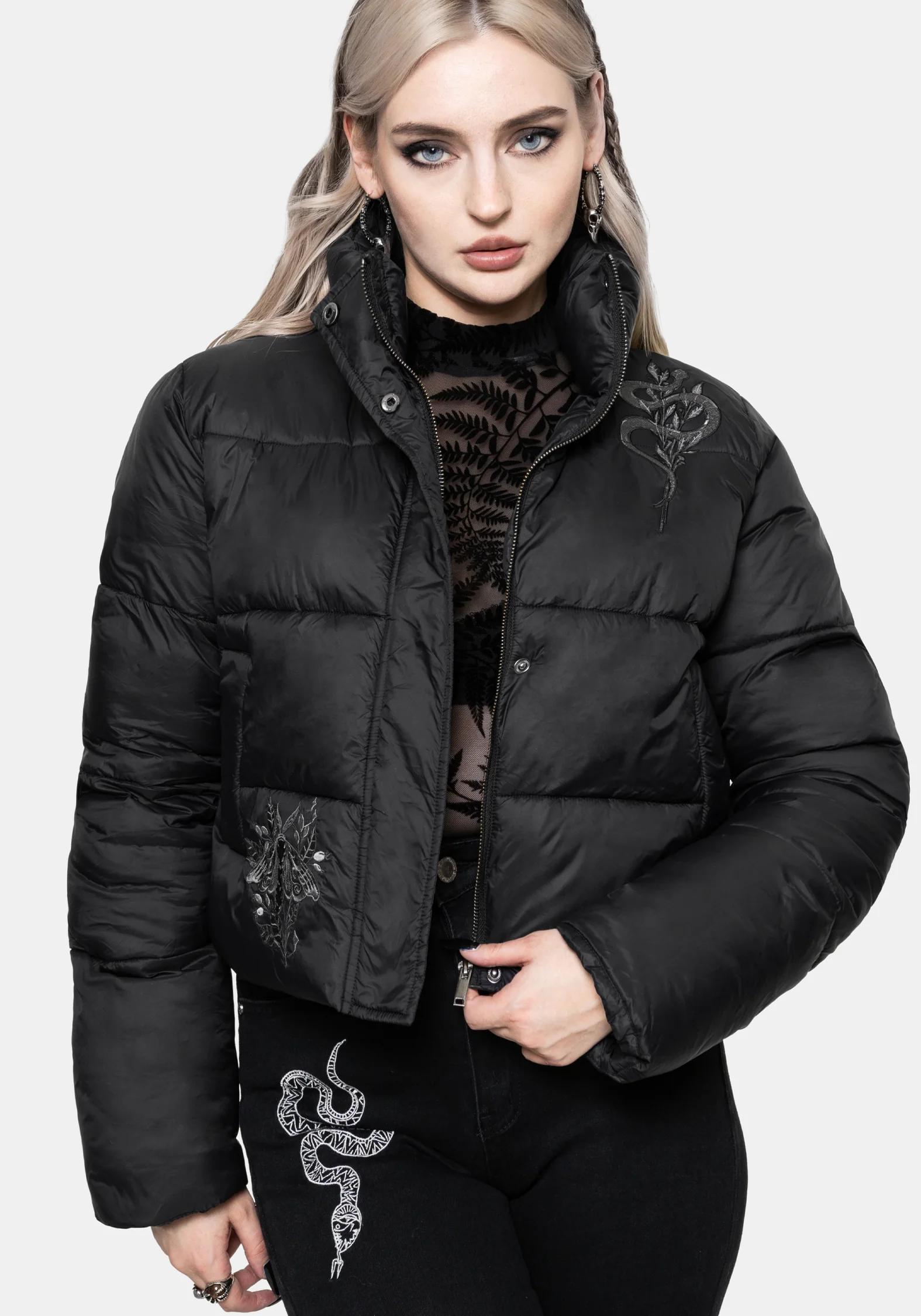 Nirah Bestickt Gepolstert Jacke - Image 4