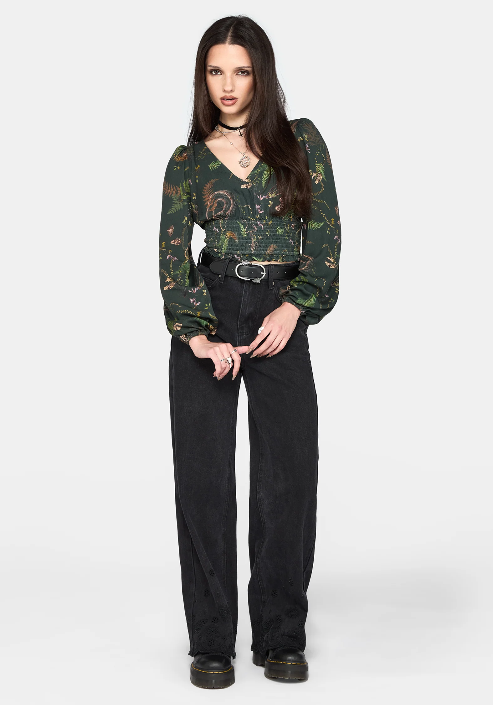Noctaris Print Long Sleeve Top - Image 6