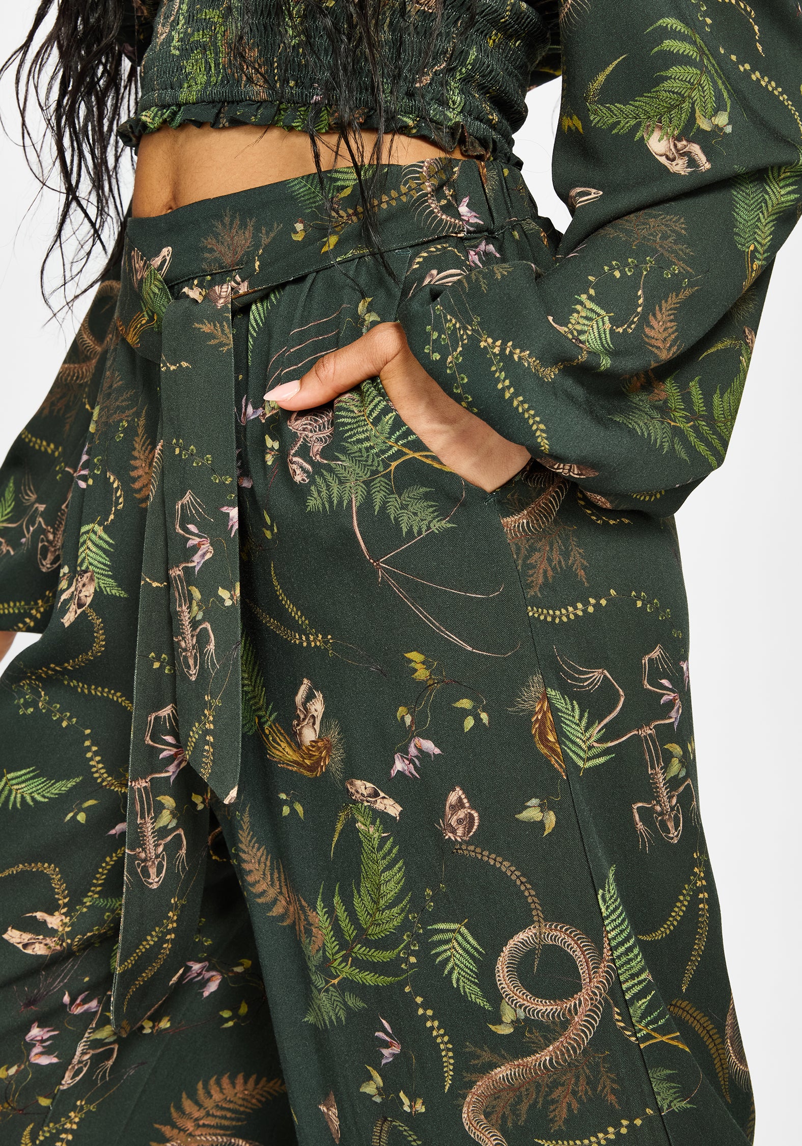 Noctaris Print Wide Leg Palazzo Trousers - Image 3