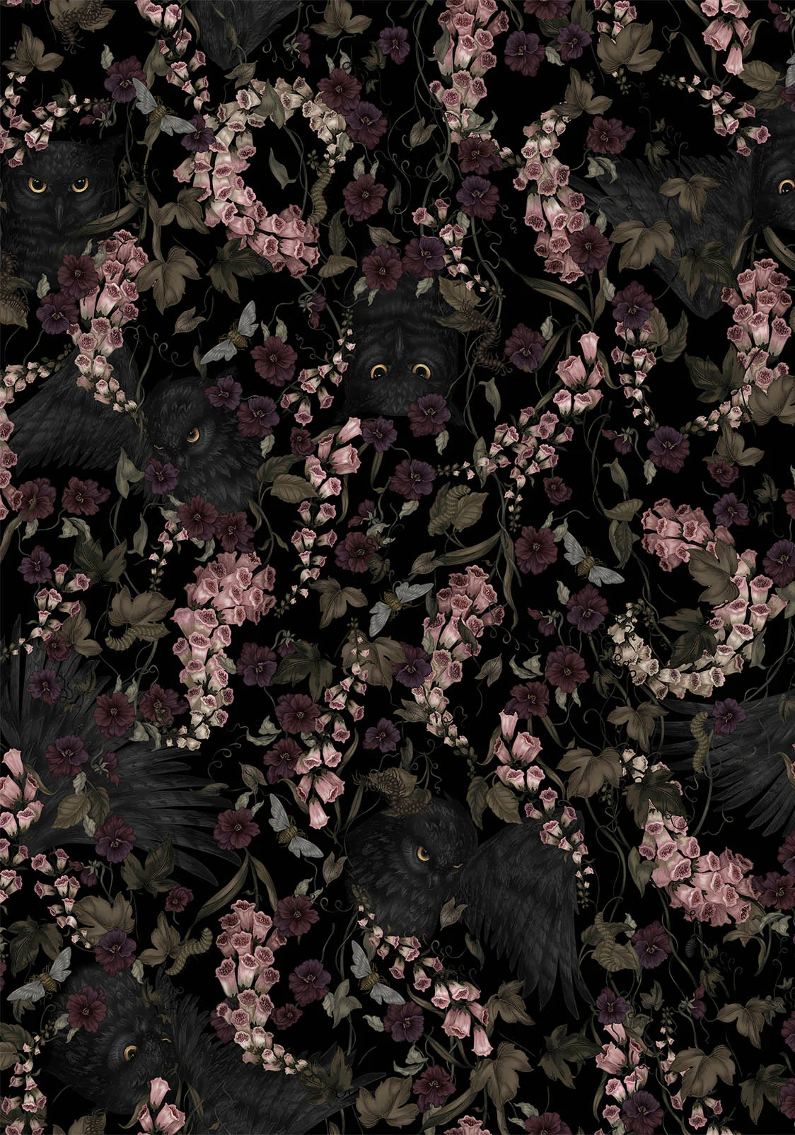 Noctua Eule Fingerhut Bedruckt Gestuft Midaxi Kleid - Image 6