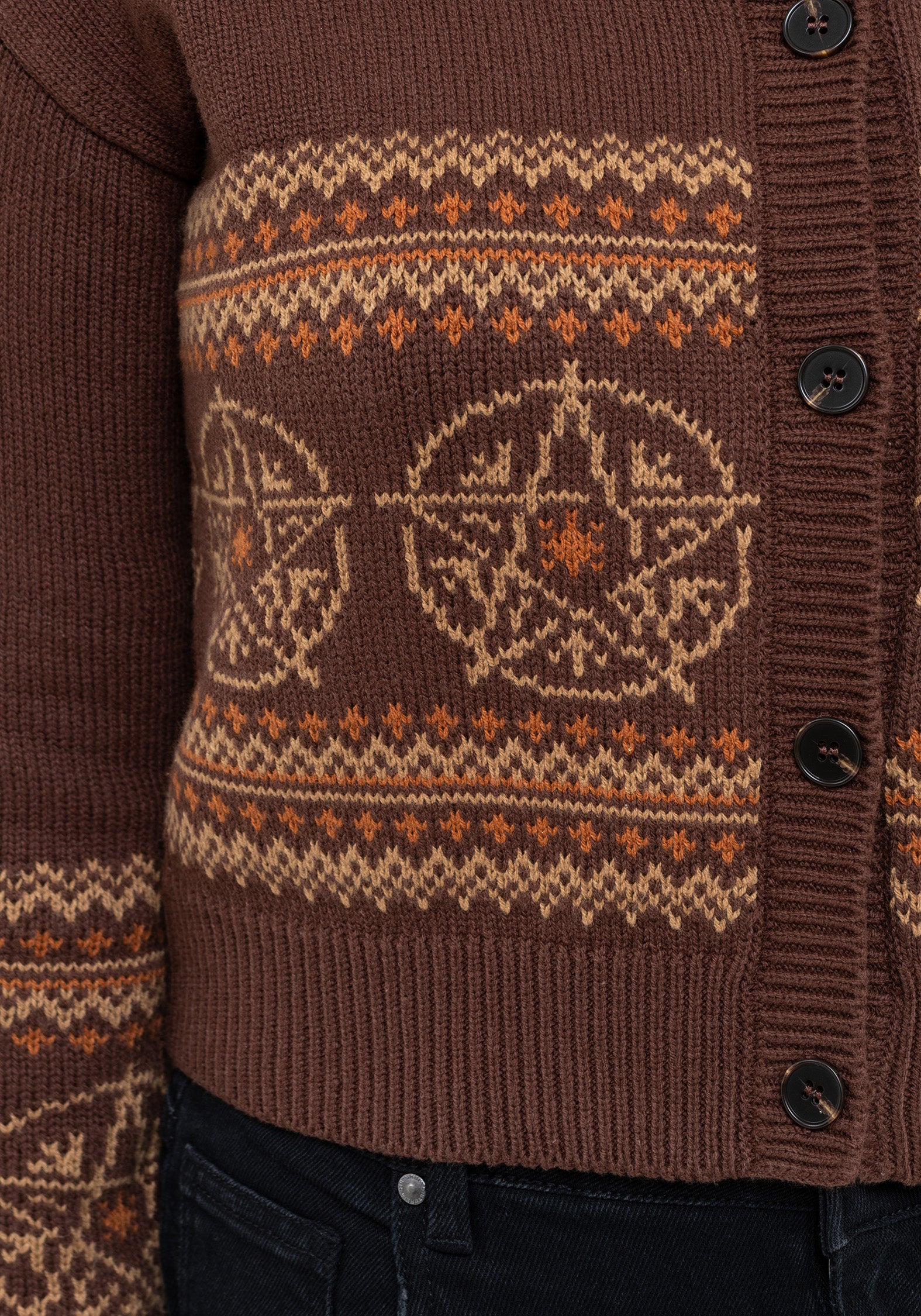 Olympia Pentagramm Fairisle Gestrickt Cardigan - Image 2