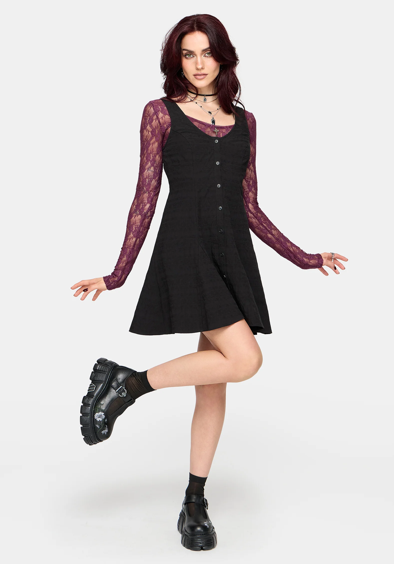 Opheline Button Down Mini Dress - Image 4