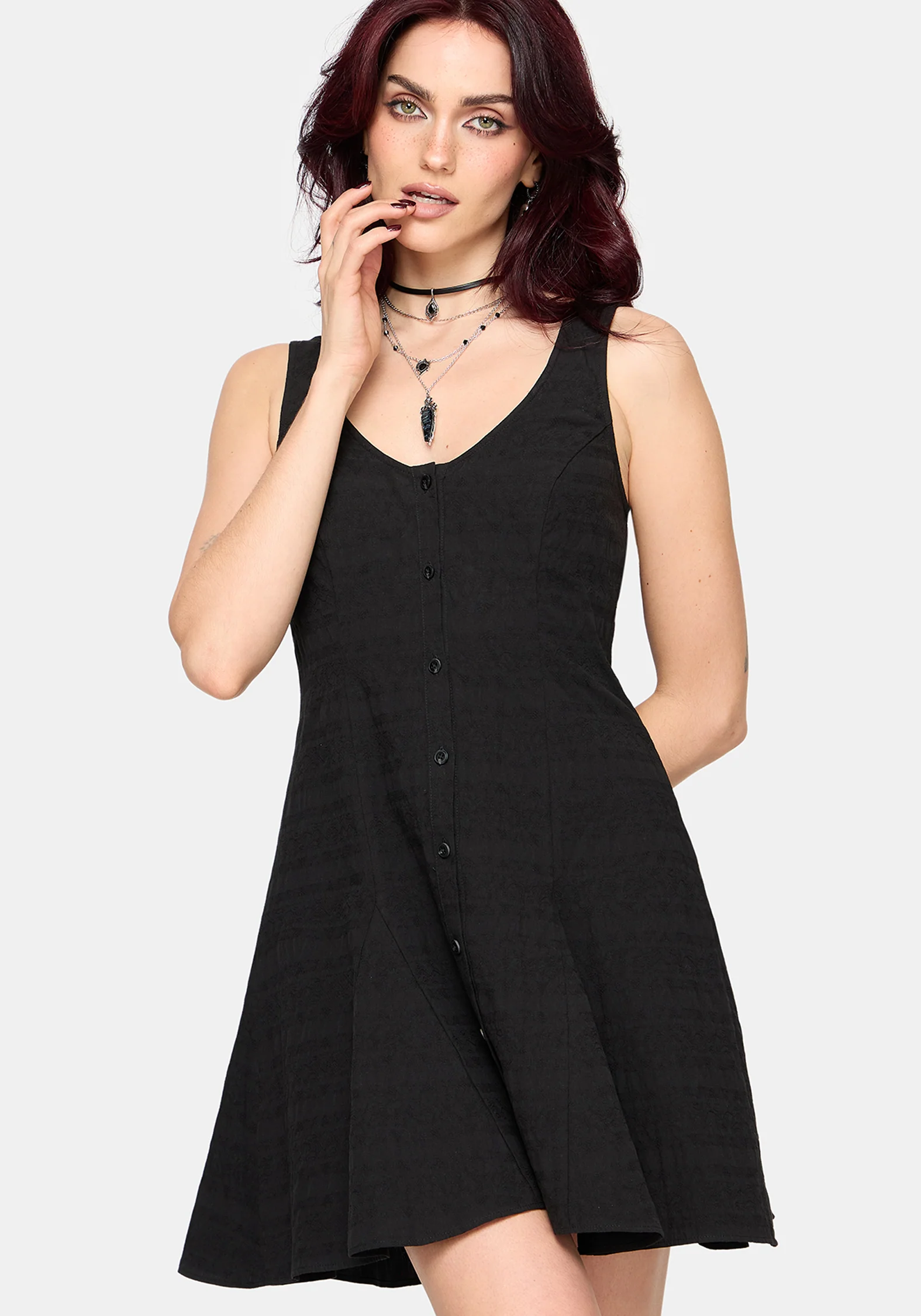 Opheline Button Down Mini Dress - Image 5