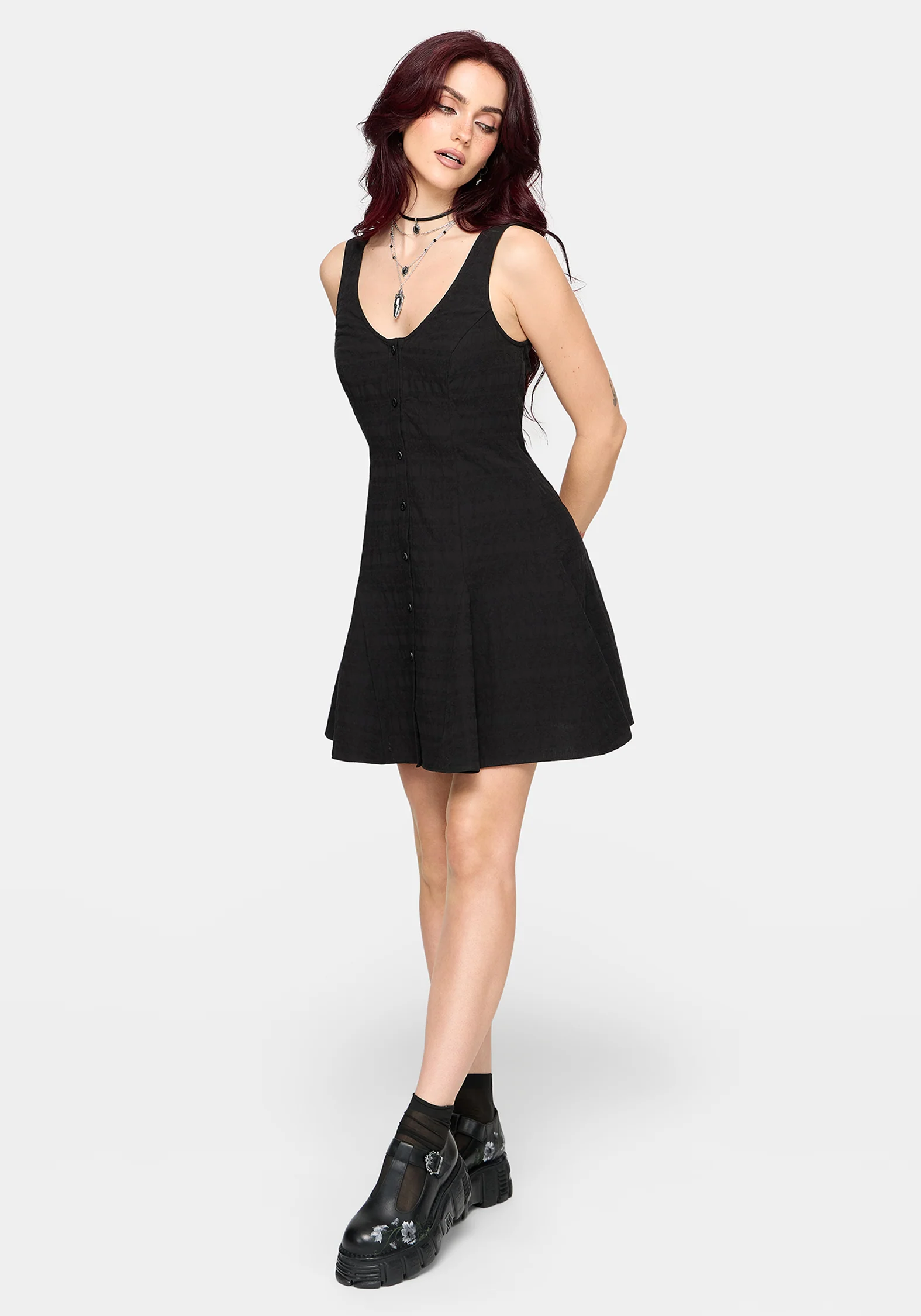 Opheline Button Down Mini Dress - Image 6
