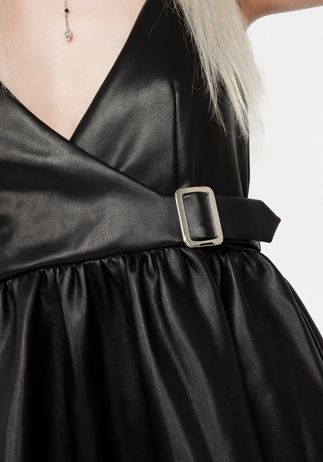 Opium Kunst- Leder Mini Kleid - Image 3