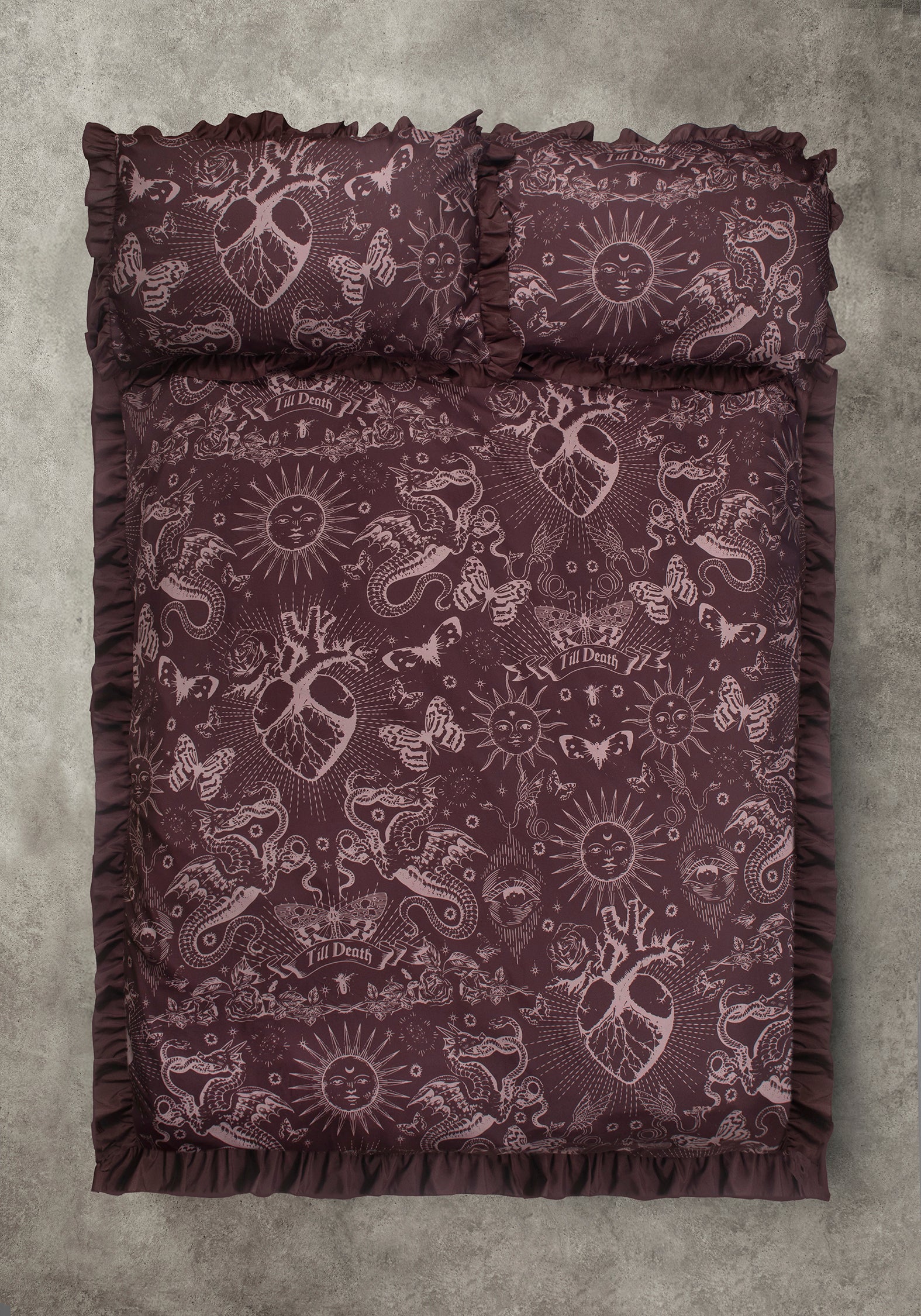 Paramour Gerafft Edge Tattoo Druck Bettwäsche Set (EU Doppelt) - Image 3
