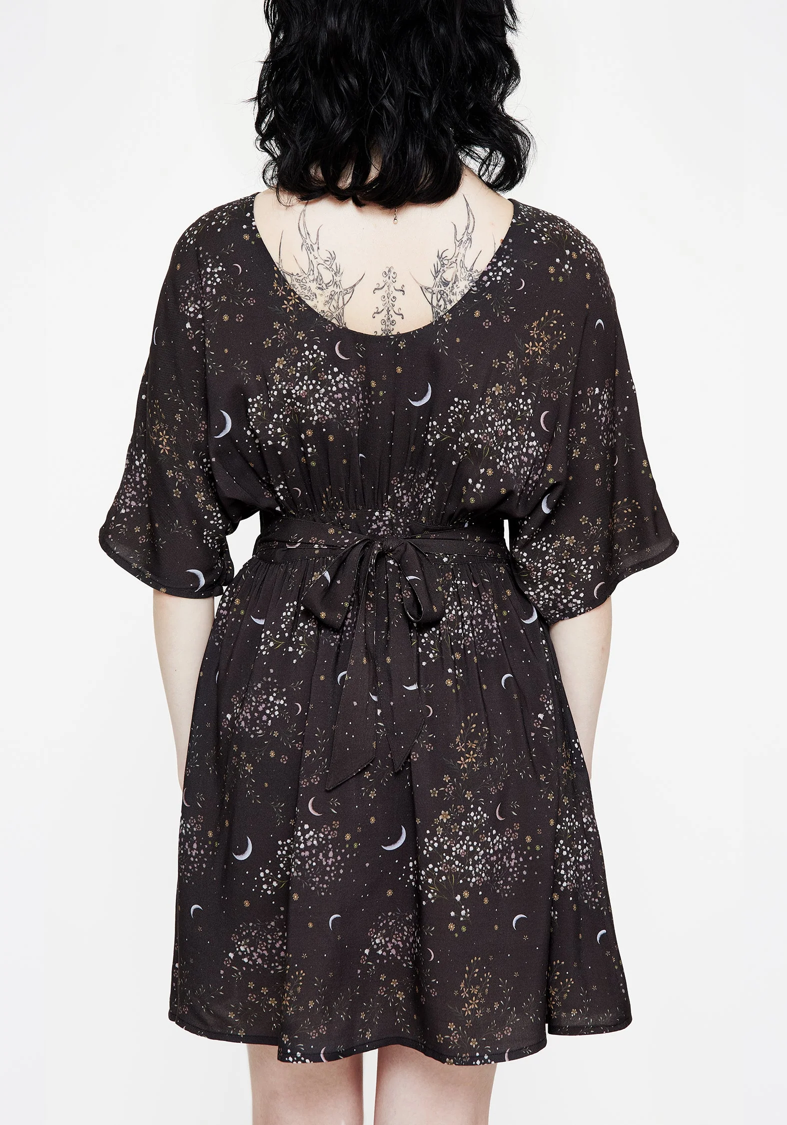 Peaseblossom Celestial Krawatte Back Mini Kleid - Image 5